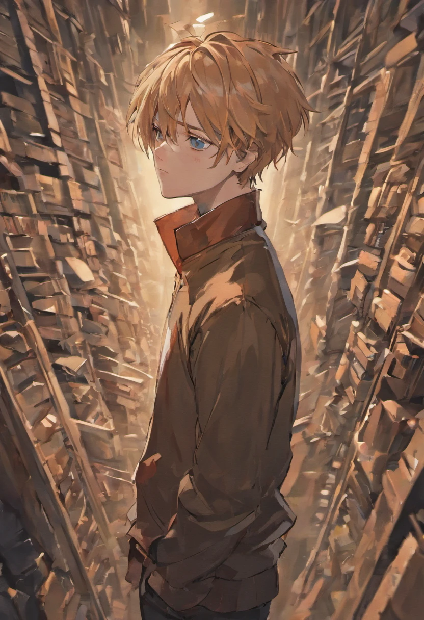 vertical paper a4 anime drawing pencils color Anime character, male, 25 years old, 185 cm tall, has six packs, blue eyes, black undercut hair, wears a blood white t-shirt and black trousers, raise your hair, hold a shotgun. 9:16
