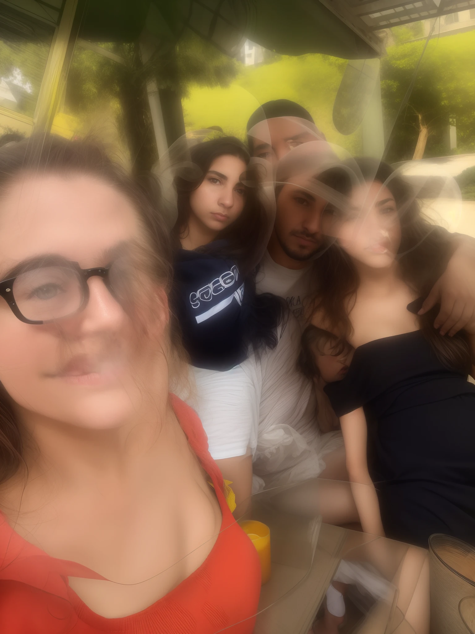 There are three people sitting at a table with drinks, marido esposa e filho, imagem de perfil, taken in the early 2020s, foto de perfil, Directed by: Nandor Soldier, foto do perfil, family dinner, facebook post, Parece Fabiula Nascimento, 4 k post, Postagem 4k, In Sao Paulo, 3 5 year brazilian mother