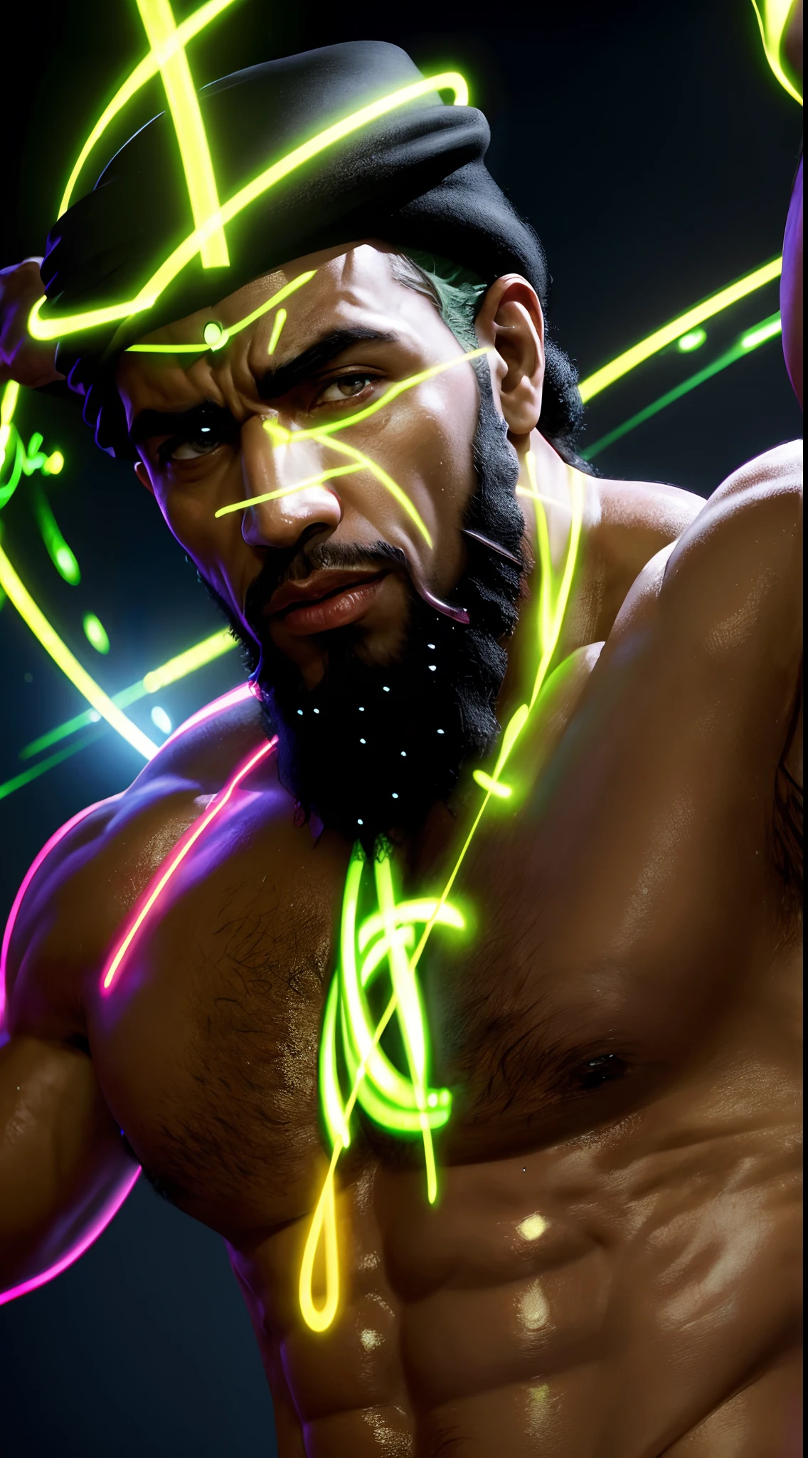 ((masterpiece)), ((8k resolution)), ((prophet Muhammad)), strong, (((4k))), ((((highly detailed)))), strong, aura, glow, neon