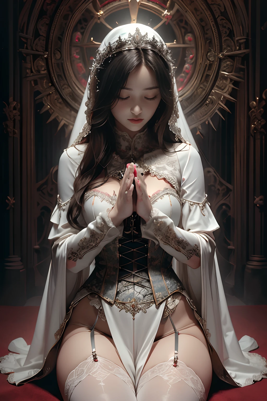 Precise hand and finger modeling、Prayer pose with palms together