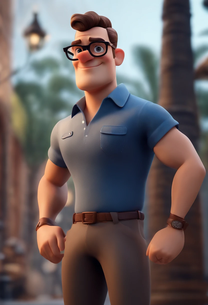Cartoon character of an athlete man headband, with a black number 4 tank top, um personagem animado, in the background a Chinese statuestylized character, animation style rendering, 3D estilizado, Arnold Maya render, 3 d render stylized, toon render keyshot, Personagem 3D, Personagem 3D, 3d rendering stylized, 3 d character render, personagem de desenho animado, Personagem de close up, Pose de personagem, (Estilo Pixar) (master part:1.2) (Bokeh) (best quality) (pele detalhada) (textura detalhada) (8k) (argila) (Cinematic lighting) (foco nítido,Senta e vaza a parte superior do corpo