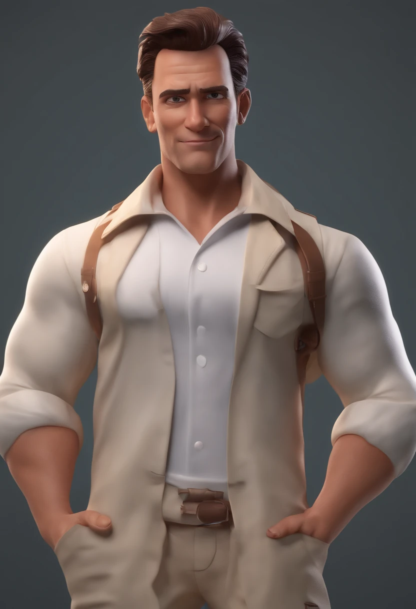 personagem dos desenhos animados de um homem com roupa de enfermeiro, syringe in hand and stethoscope in neck, 32 anos, hair messy , magro e alto, animation character, Caractere estilizado, animation style rendering, 3D estilizado, Arnold Maya render, 3 d render stylized, toon render keyshot, Personagem 3D, Personagem 3D, 3d rendering stylized, 3 d character render, personagem de desenho animado, Personagem de close up, Pose de personagem, (Estilo Pixar) (master part:1.2) (Bokeh) (best quality) (pele detalhada) (textura detalhada) (8k) (argila) (Cinematic lighting) (foco nítido