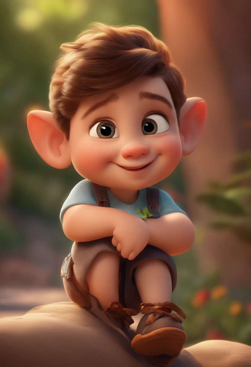 (best quality, highres, ultra-detailed:1.2), realistic, caricature, Pixar style, vibrant colors, studio lighting, cartoonish characters, playful expressions, exaggerated features, lively backgrounds, 3D-rendered, professional, vivid colors, bokeh