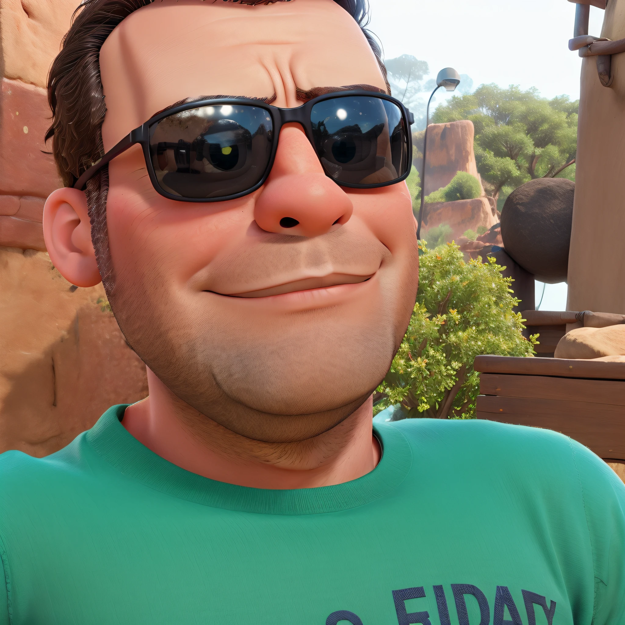 um homem em cadeira de rodas estilo disney pixar , alta qualidade, melhor qualidade