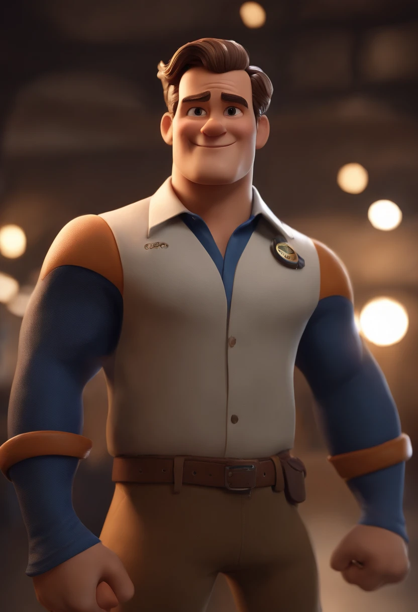 personagem dos desenhos animados de um homem E uma camisa azul, animation character, Caractere estilizado, animation style rendering, 3D estilizado, Arnold Maya render, 3 d render stylized, toon render keyshot, Personagem 3D, Personagem 3D, 3d rendering stylized, 3 d character render, personagem de desenho animado, Personagem de close up, Pose de personagem, (Estilo Pixar) (master part:1.2) (Bokeh) (melhor qualidade) (pele detalhada) (textura detalhada) (8k) (argila) (Cinematic lighting) (foco nítido