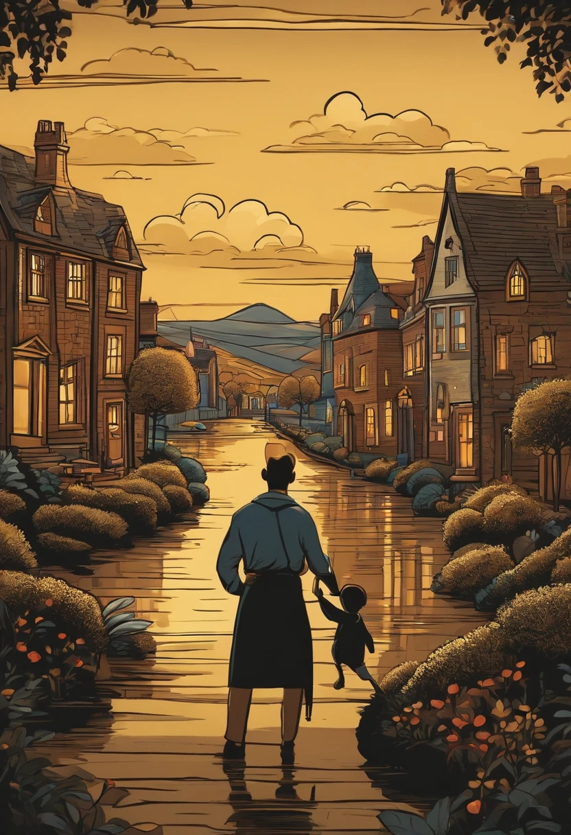 Um filme inspirado na Disney Pixar (YORKSHIRE DOURADO E PRETO DE ORELHA PRA CIMA E LINGUINHA PRA FORA) dentro A cena estar na arte distinta do estilo PIXAR, descolada e estilosa