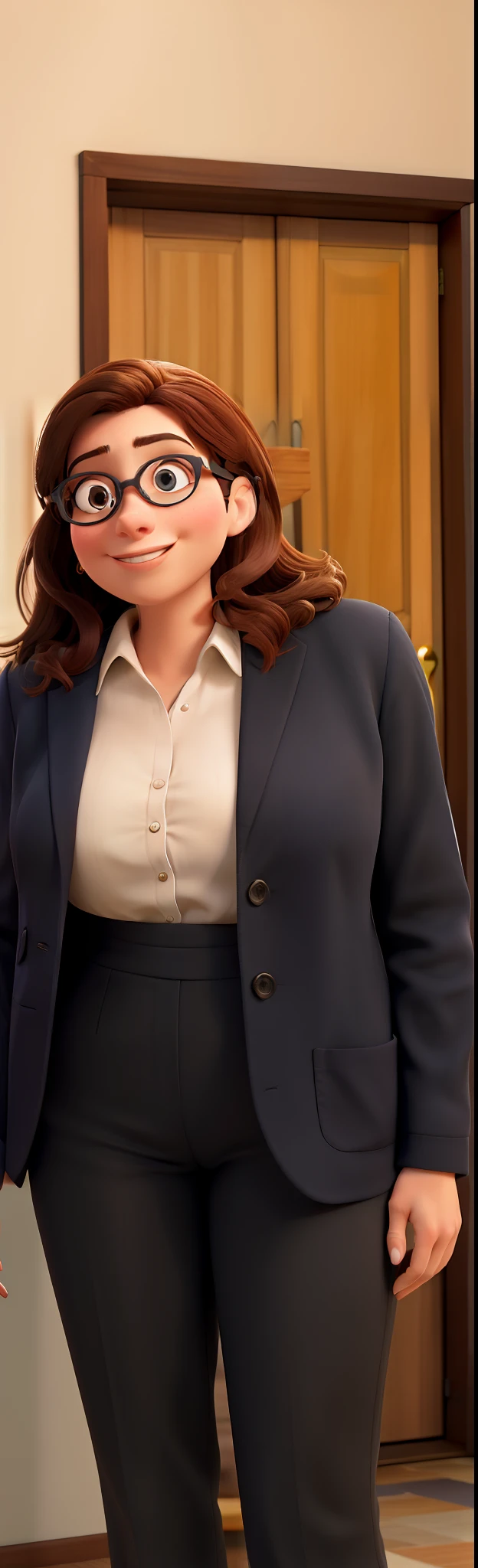 Obra-prima, Best quality of a woman with Disney pixar style glasses, at the law firm