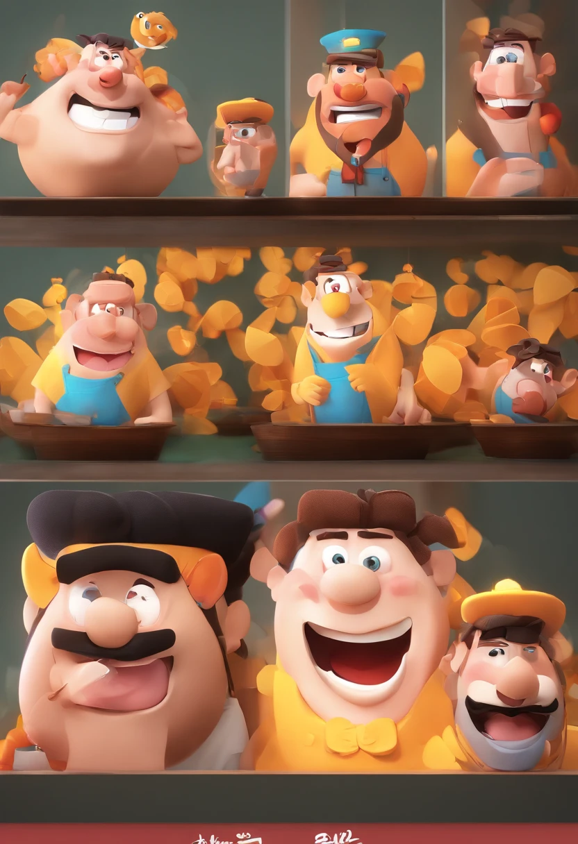 Smiling Man Illustration, sorriso insano, Homem de pele marrom com um sorriso gigante, happily smiling at the camera, sorriso atrevido, he's smiling, sorriso muito grande, Macho sorridente, foto de perfil headshot, rindo sorriso enorme, desenhando no estilo de Arte 3D, c4d, fundo de cor branco puro, estilo disney, estilo pixar render ilustracao Super Detalhe, 8k