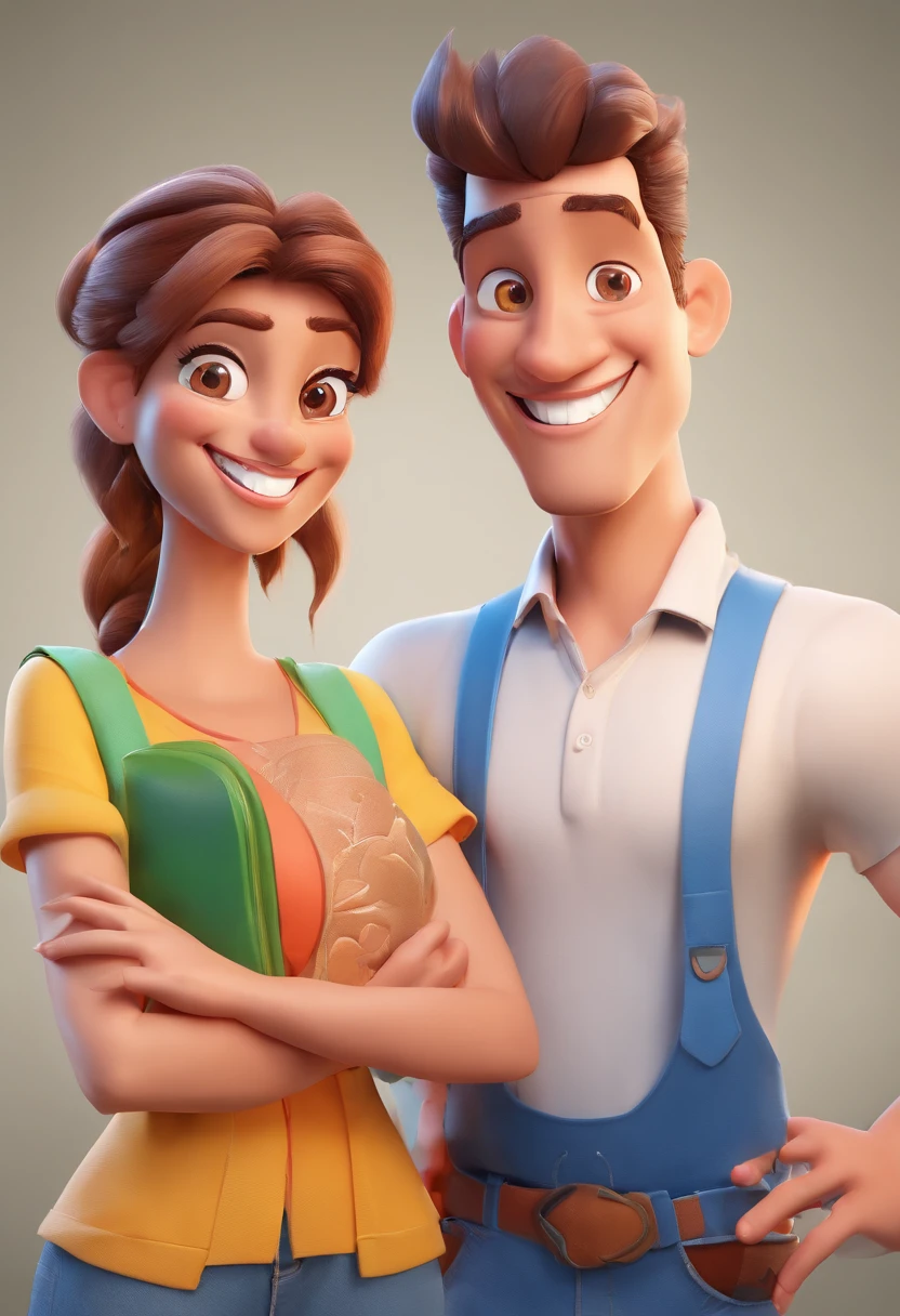 Smiling Man Illustration, sorriso insano, Homem de pele marrom com um sorriso gigante, happily smiling at the camera, sorriso atrevido, he's smiling, sorriso muito grande, Macho sorridente, foto de perfil headshot, rindo sorriso enorme, desenhando no estilo de Arte 3D, c4d, fundo de cor branco puro, estilo disney, estilo pixar render ilustracao Super Detalhe, 8k