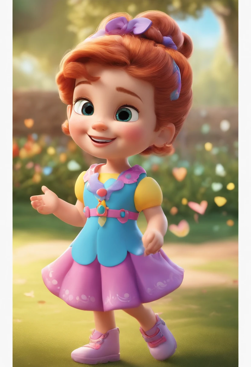 (a happy,smiling:cute) kid standing in a (colorful) short hair and wearing a (colorful:1.1, vibrant) space costume, on a (clean, pure:white) background. The ??? has (big,shiny:1.1) eyes, a (friendly:warm) smile, and a (cheerful:radiant) expression on their (innocent:joyful) face. Their vestido spatial has (brightly colored, shiny:1.1) details and (sparkling:1.1) decorations. The hairstyle is (trendy:modern) with an (asymmetrical:unique) haircut that adds a sense of (playfulness:creativity). The colors used in the scene are (vibrant, lively) with a touch of (storybook-like:Pixar-inspired) hues. The overall lighting is (soft, even:1.1) and (warm, inviting) to create a (magical:enchanted) atmosphere. The image has (high resolution,best quality,4k:1.2,photorealistic) details and is created in a (hyper-realistic:ultra-detailed) 3D cartoon style, resembling the artistry of Pixar movies.