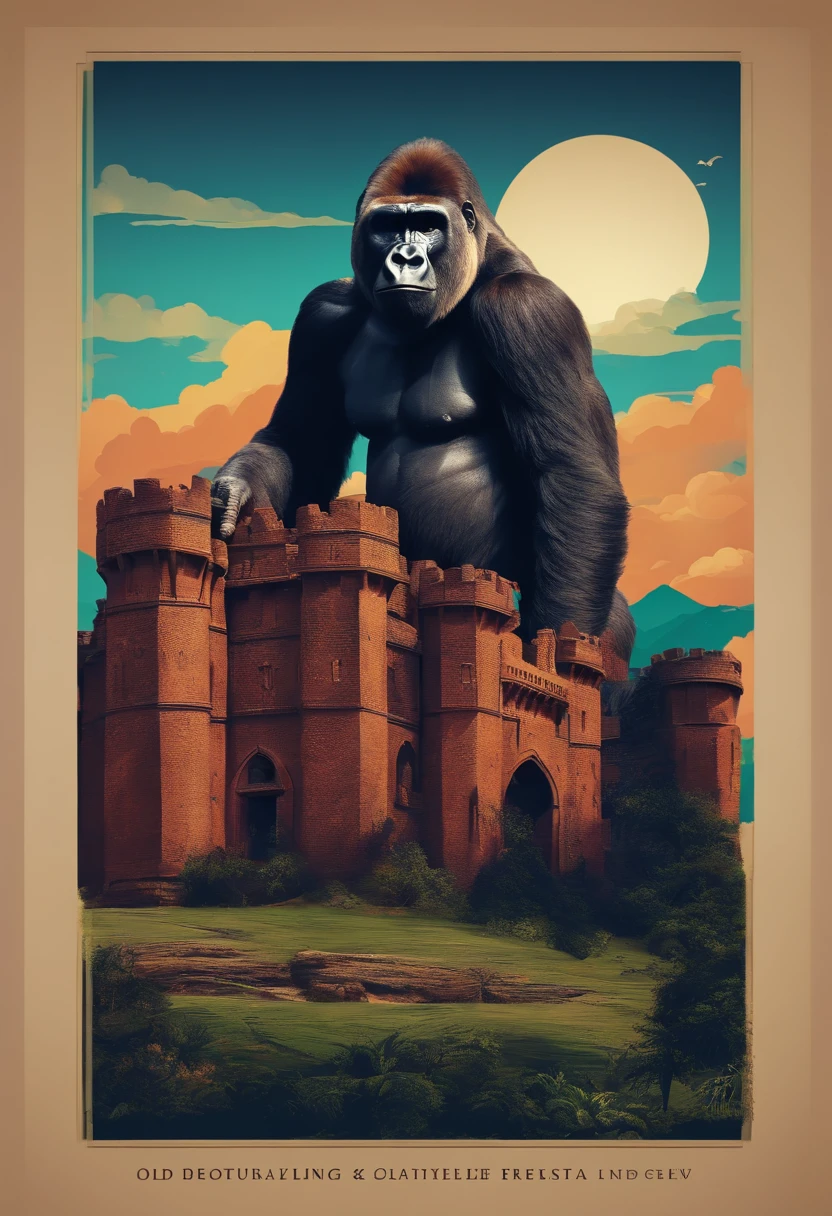 old castle、gorilla