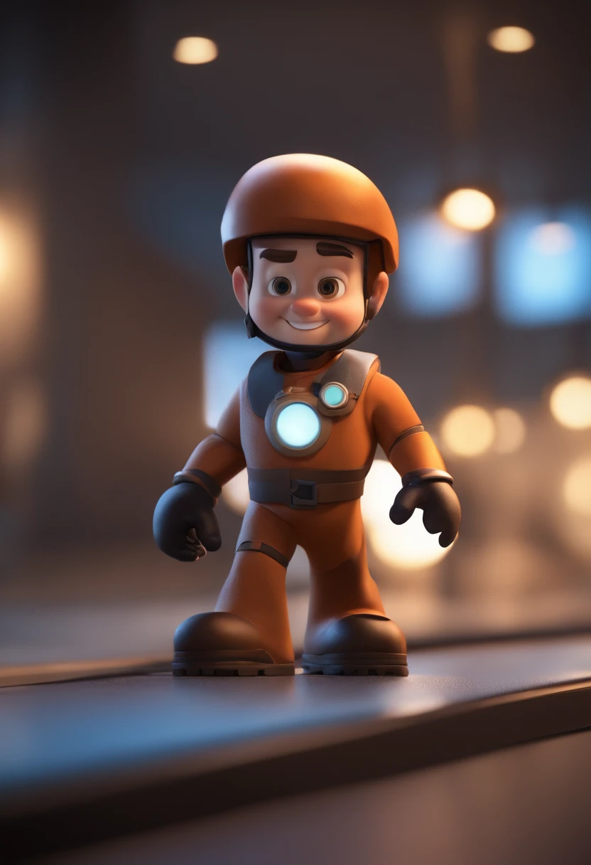 personagem dos desenhos animados de um homem segurando um fuzil, animation character, Caractere estilizado, animation style rendering, 3D estilizado, Arnold Maya render, 3 d render stylized, toon render keyshot, Personagem 3D, Personagem 3D, 3d rendering stylized, 3 d character render, personagem de desenho animado, Personagem de close up, Pose de personagem, (Estilo Pixar) (master part:1.2) (Bokeh) (best quality) (pele detalhada) (textura detalhada) (8k) (argila) (Cinematic lighting) (foco nítido