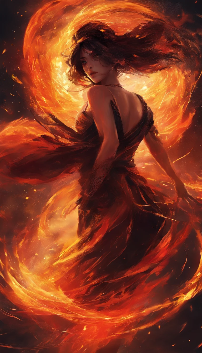 Indonesian Girl playing with fire, ablaze with intensity, Glowing embers, Swirling smoke, Mesmerizing action, Flowing red hair, sparks flying, Fearless expression, Dark background, Intense lighting, Fiery atmosphere, dynamicposes, Dangerous beauty, Fascinating energy, Burning passion, Thrilling suspense, intense heat, Scorching flame, dramatic contrast, Smoky veil, fiery glow, Enchanting dance, Strong presence, Flashing shadows, Fiery artwork, Vibrant colors, blazing infero, Hypnotic flame, daring adventure, Her eyes shone with a blazing light, Heat waves, Glowing embers fall, Exhilarating performance, Blazing sparks in the night, adrenaline rush, Radiant warmth, Breathtaking spectacle, Raw intensity, Fiery passion is unleashed.