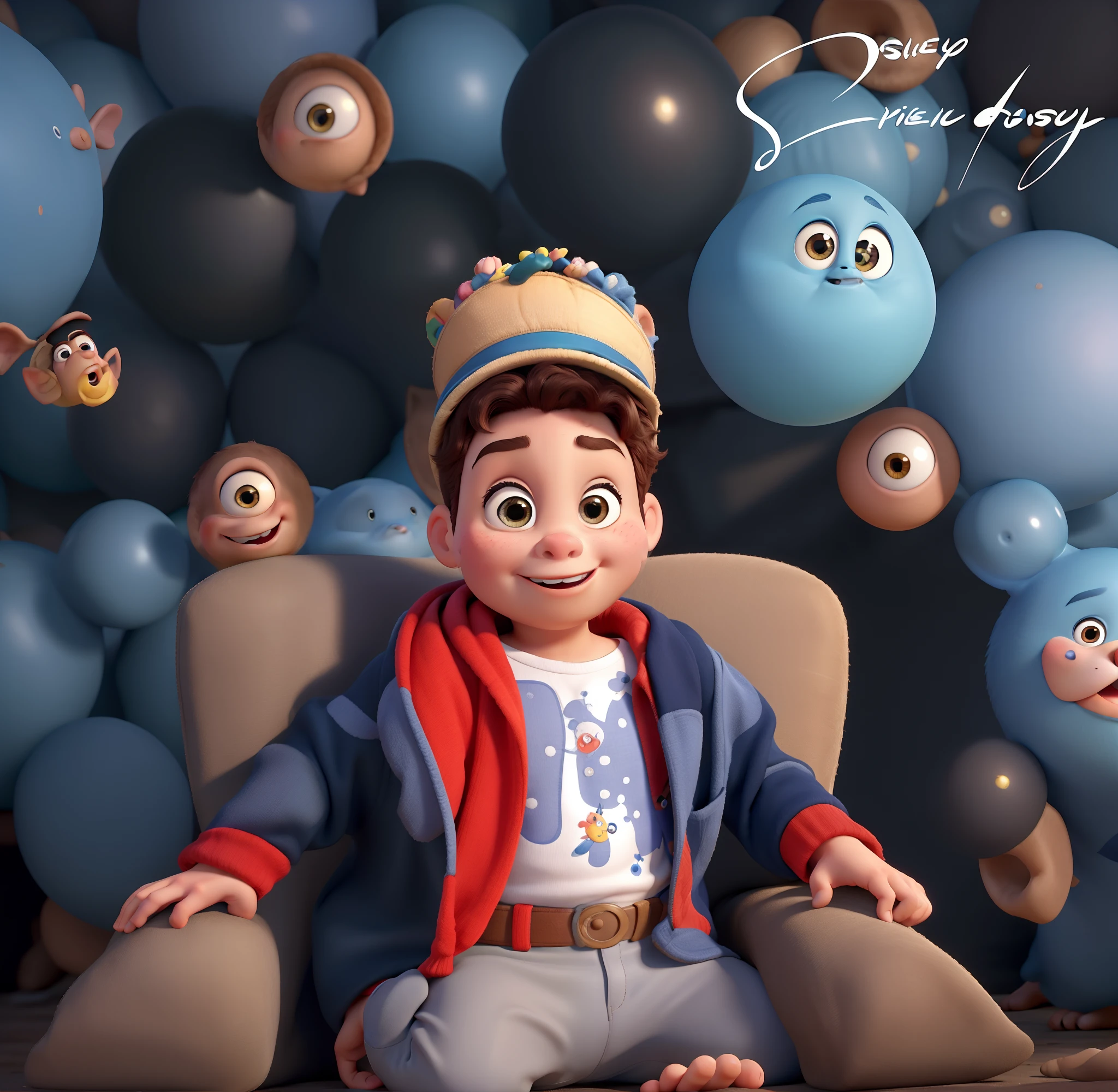 Poster no estilo disney pixar. Um bebe estilo disney pixar, alta qualidade, melhor qualidade.