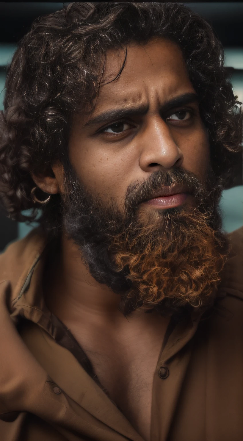 (editorial photograph of young Indian man wirh beard), karla ortiz, (highly detailed face:1.4) (smile:0.7) (backround 5 star hotel , moody, private study:1.3) POV, by lee jeffries, nikon d850, film stock photograph ,4 kodak portra 400 ,camera f1.6 lens ,rich colors ,hyper realistic ,lifelike texture, dramatic lighting , cinestill 800, realistic, handsome actor, karla ortiz, posing!!, candid picture, by Max Dauthendey,