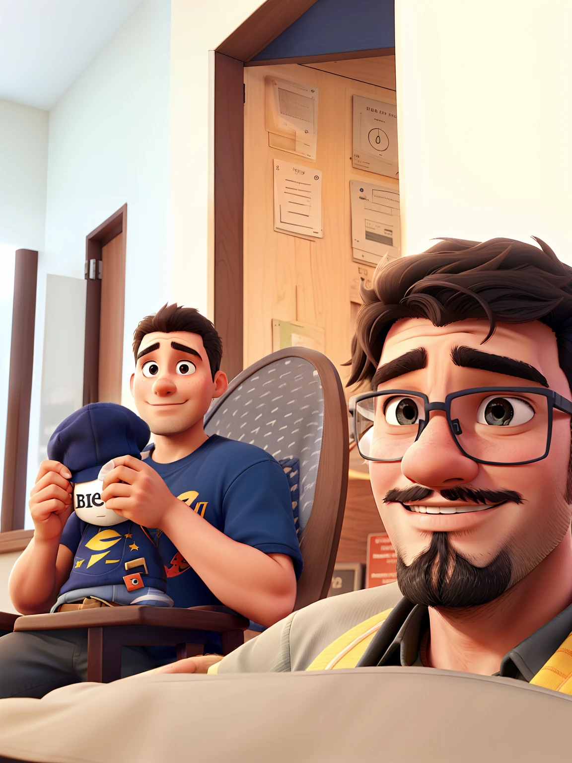 A father and son