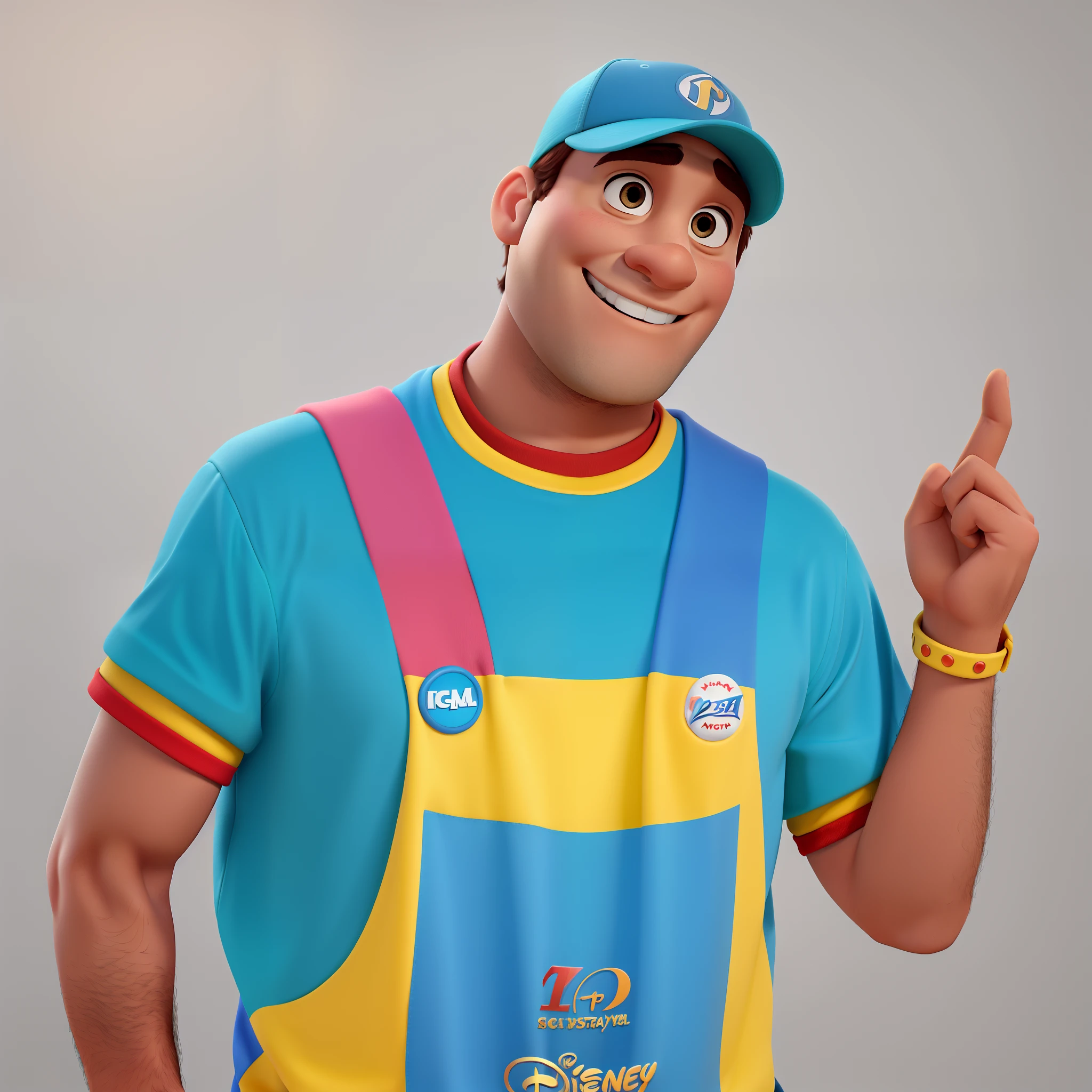 Um homem, estilo Disney Pixar, alta qualidade, melhor qualidade