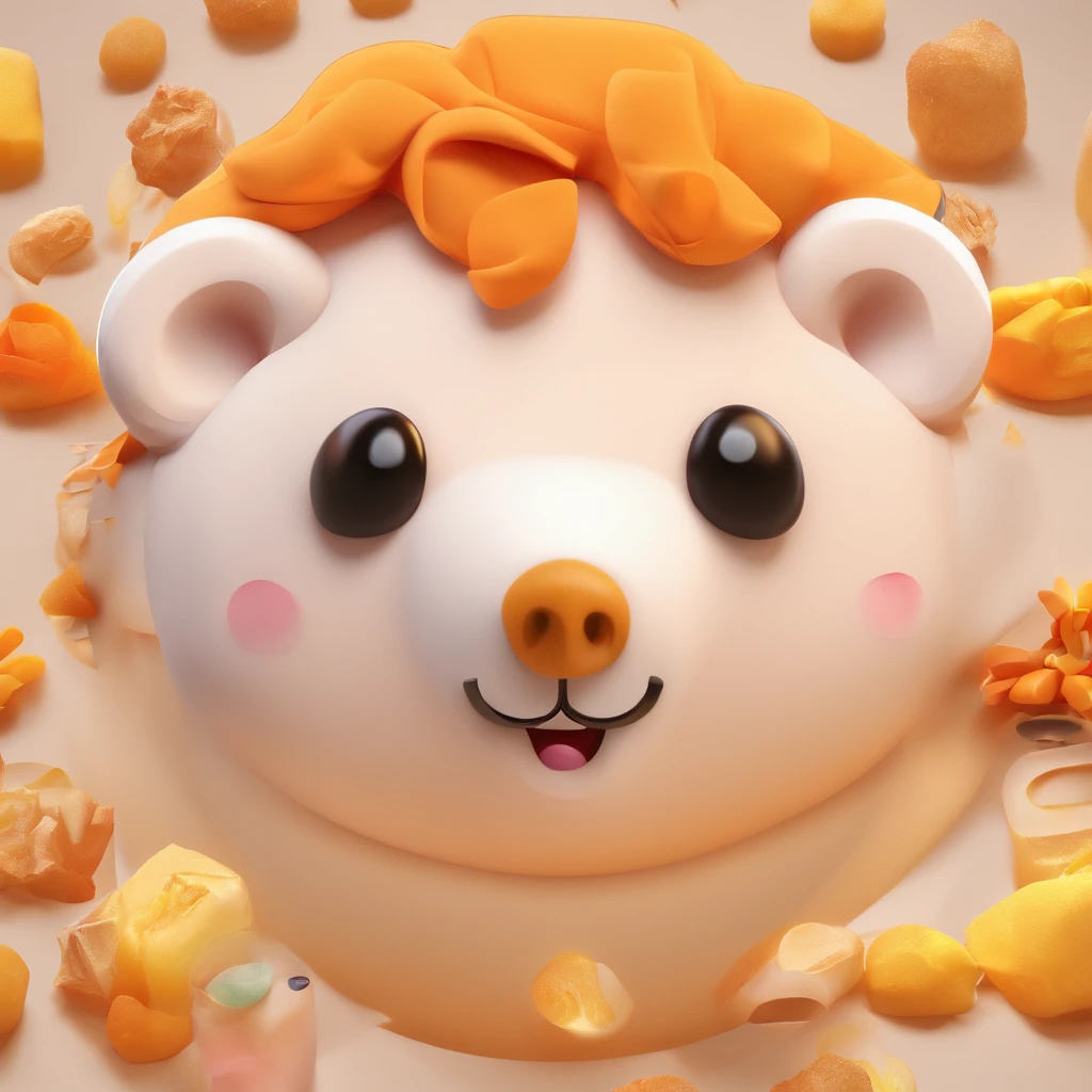 (best quality,4k,8k,highres,masterpiece:1.2),ultra-detailed,realistic:1.37,
super cute Happy Bear IP, Vila Florida, smiling moon, pleasant scent, delightful aromas, perfumes, predominant colors: beige, cream, wine, orange perfume, vibrant kids colors