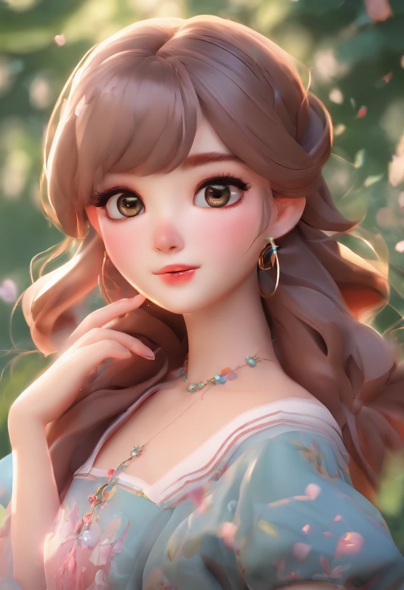 best quality, master part, fotorrealista, extremamente detalhado CG unidade 8k papel de parede, Chibi,1girl, Elsa,sozinho, cheio_corpo, sorrir, Olhando_em_visualizador, ao ar livre,