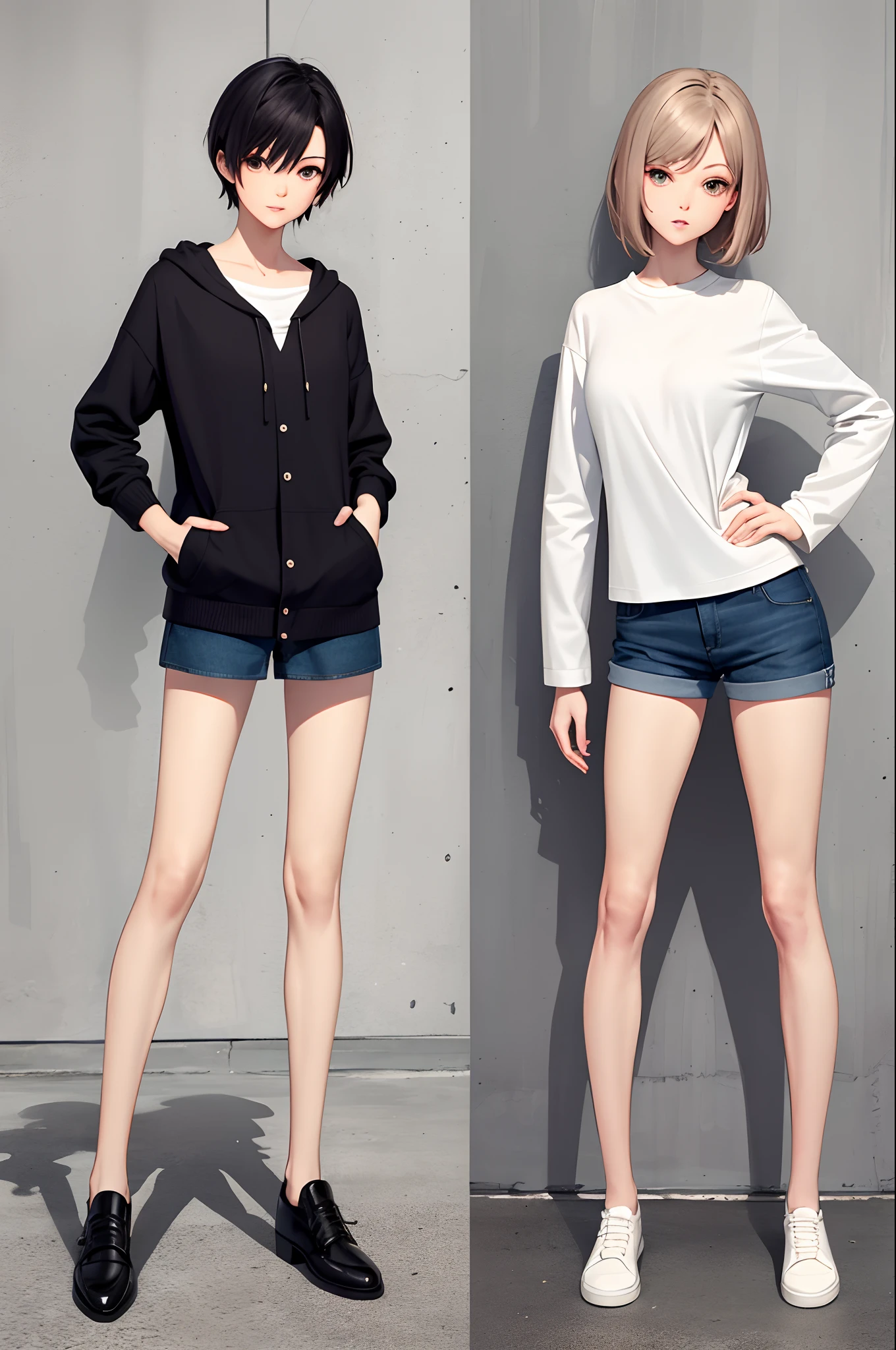 couple
long legs girl
short legs boy