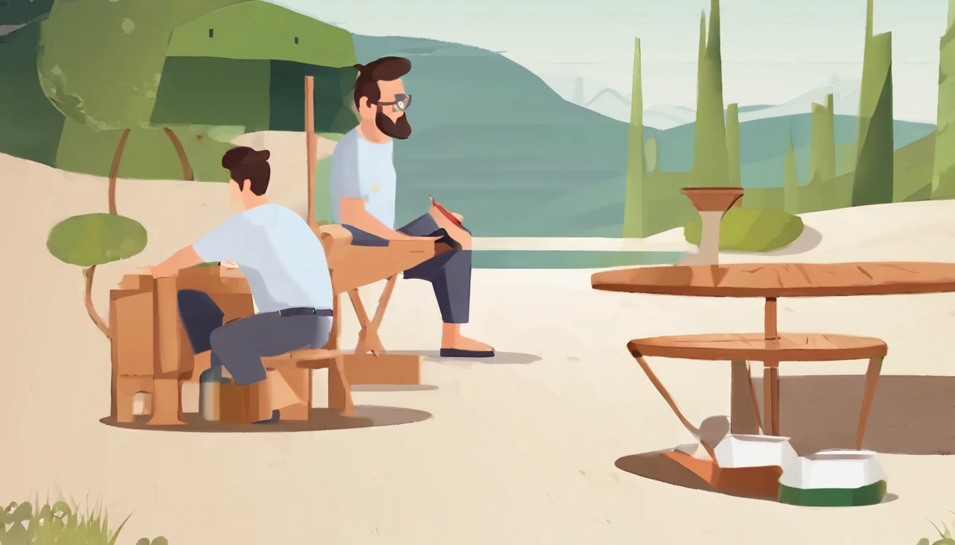 Textbook illustrations，Simple，Content is a company that does this by conducting surveys on its customers，Use a sawmill，grinding machines and other equipment，Production items，Then sell to customers