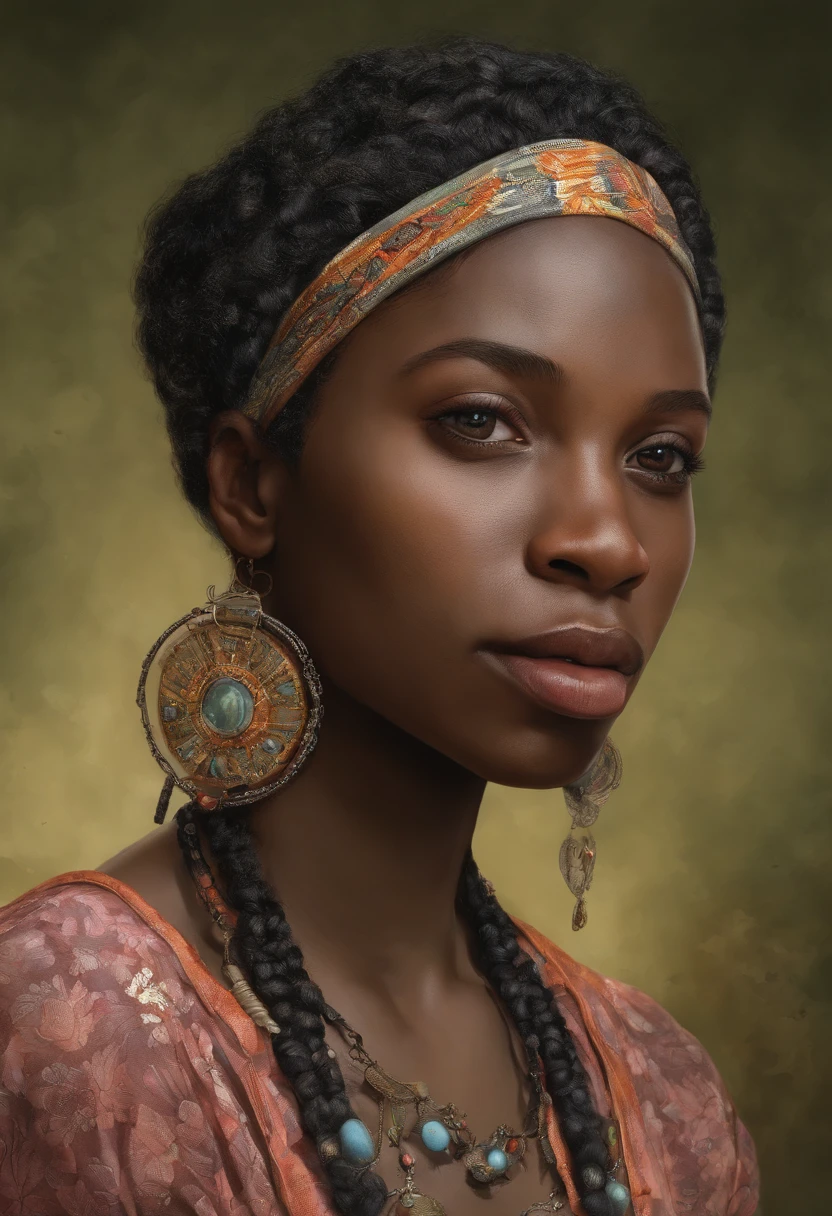 **Post-impressionist style, mulher negra, Autorretratos introspectivos, chorando, lagrimas , capturando os pensamentos internos, emotions, and the identity of black women through evocative and introspective self-representations. --v 4: 50** - (quase) --s 2