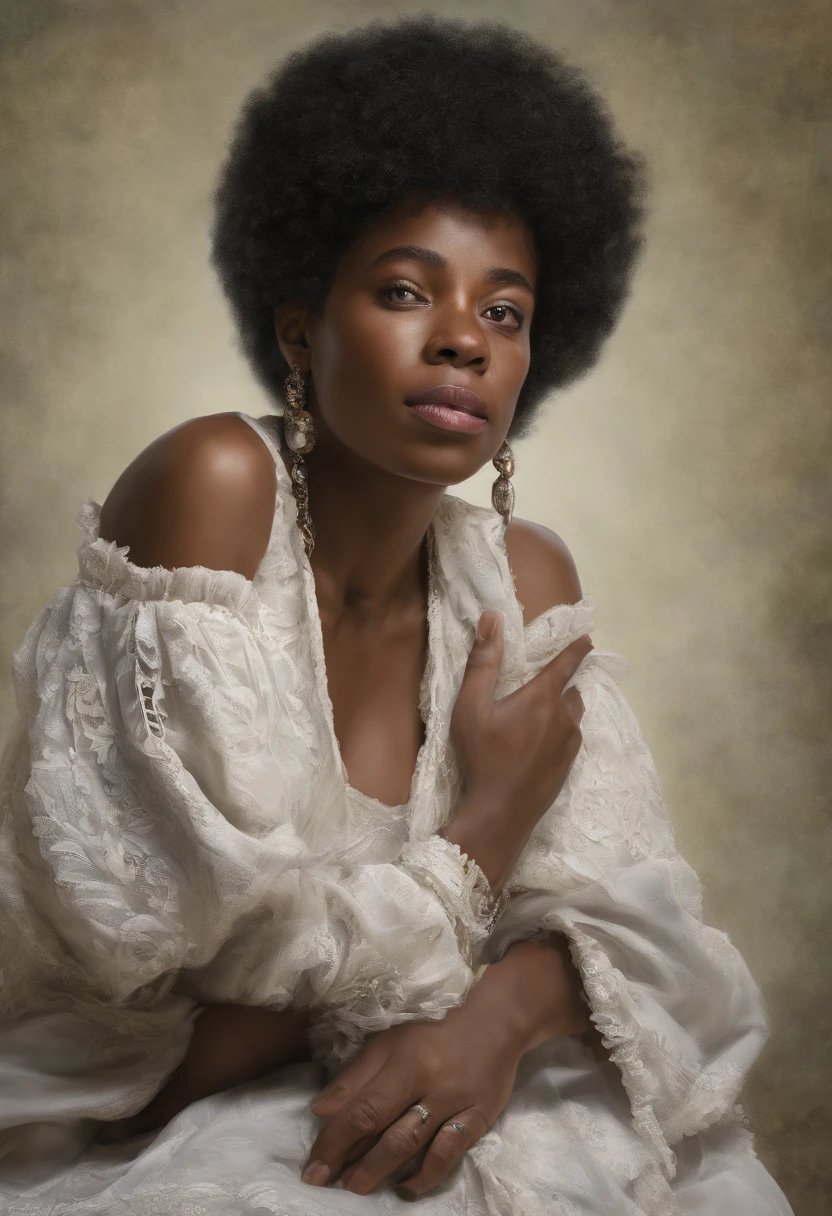 **Post-impressionist style, mulher negra, Autorretratos introspectivos, chorando, lagrimas , capturando os pensamentos internos, emotions, and the identity of black women through evocative and introspective self-representations. --v 4: 50** - (quase) --s 2