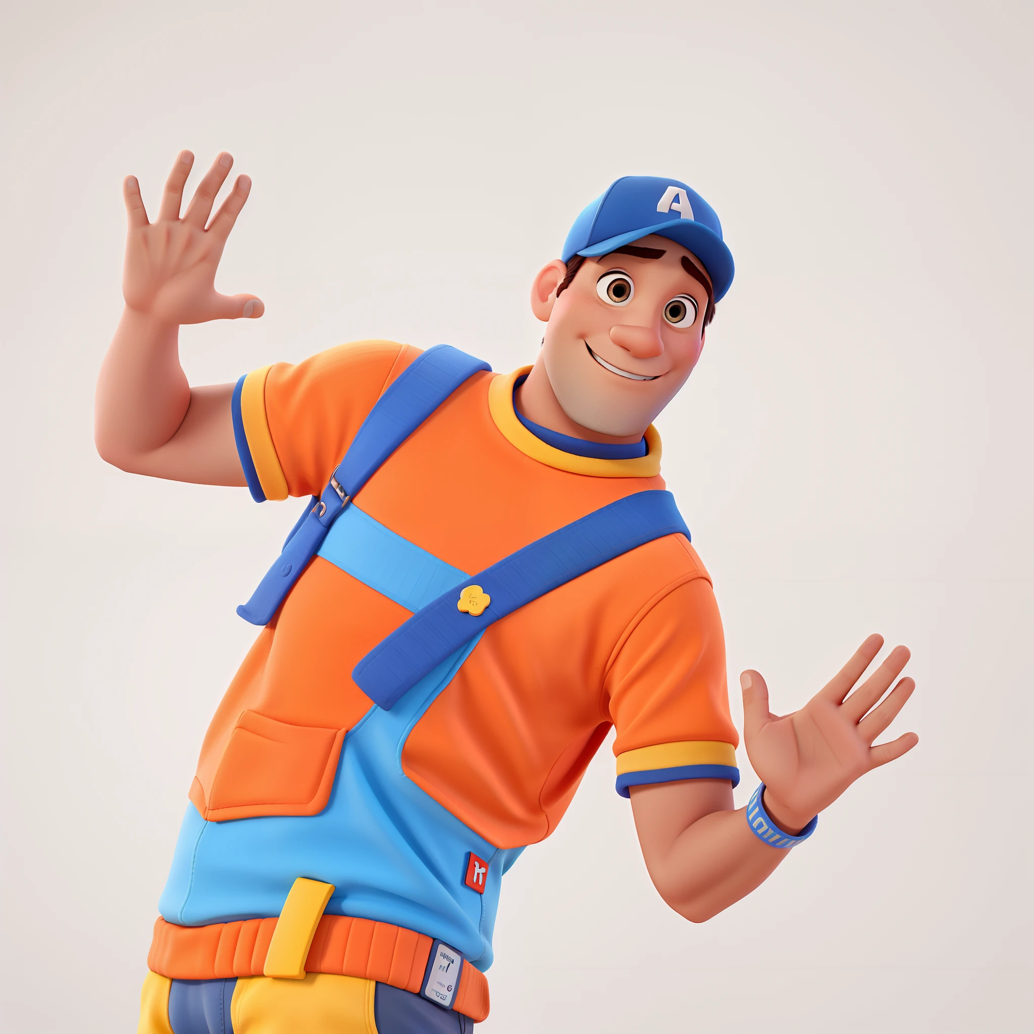 Um homem, Estilo disney pixar, alta qualidade