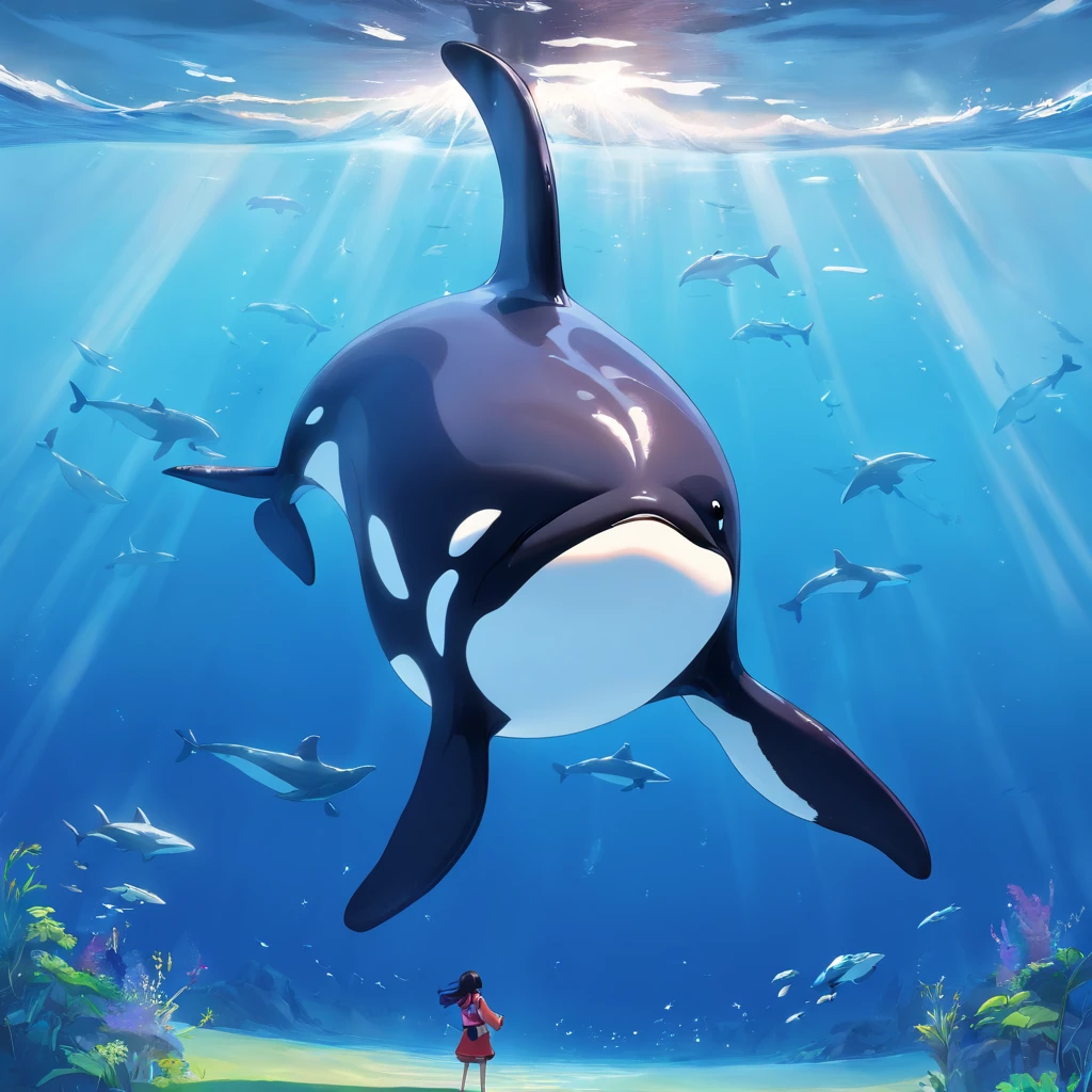 killer whale，caricaturas，