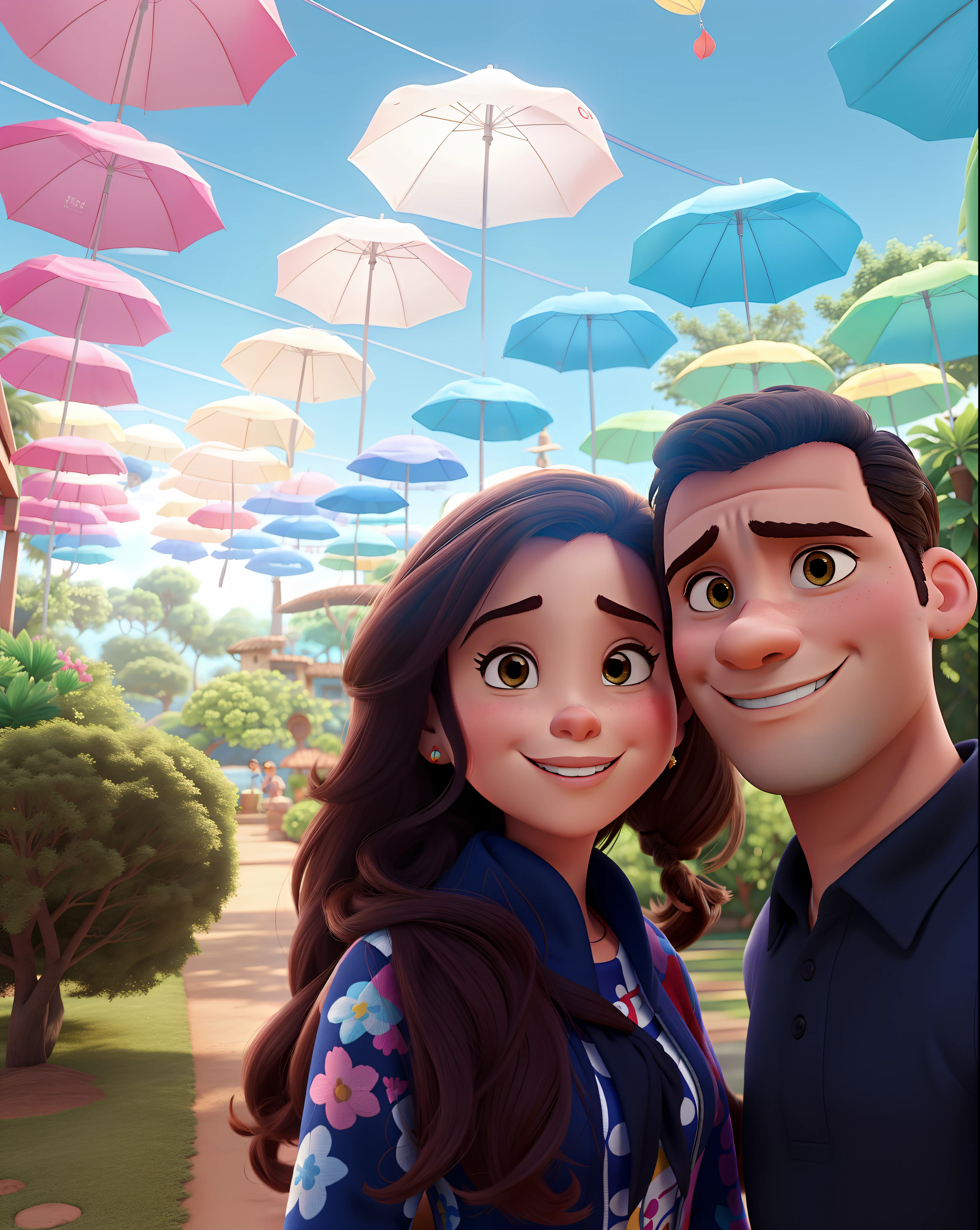 Casal estilo Disney pixar, alta qualidade, melhor qualidade