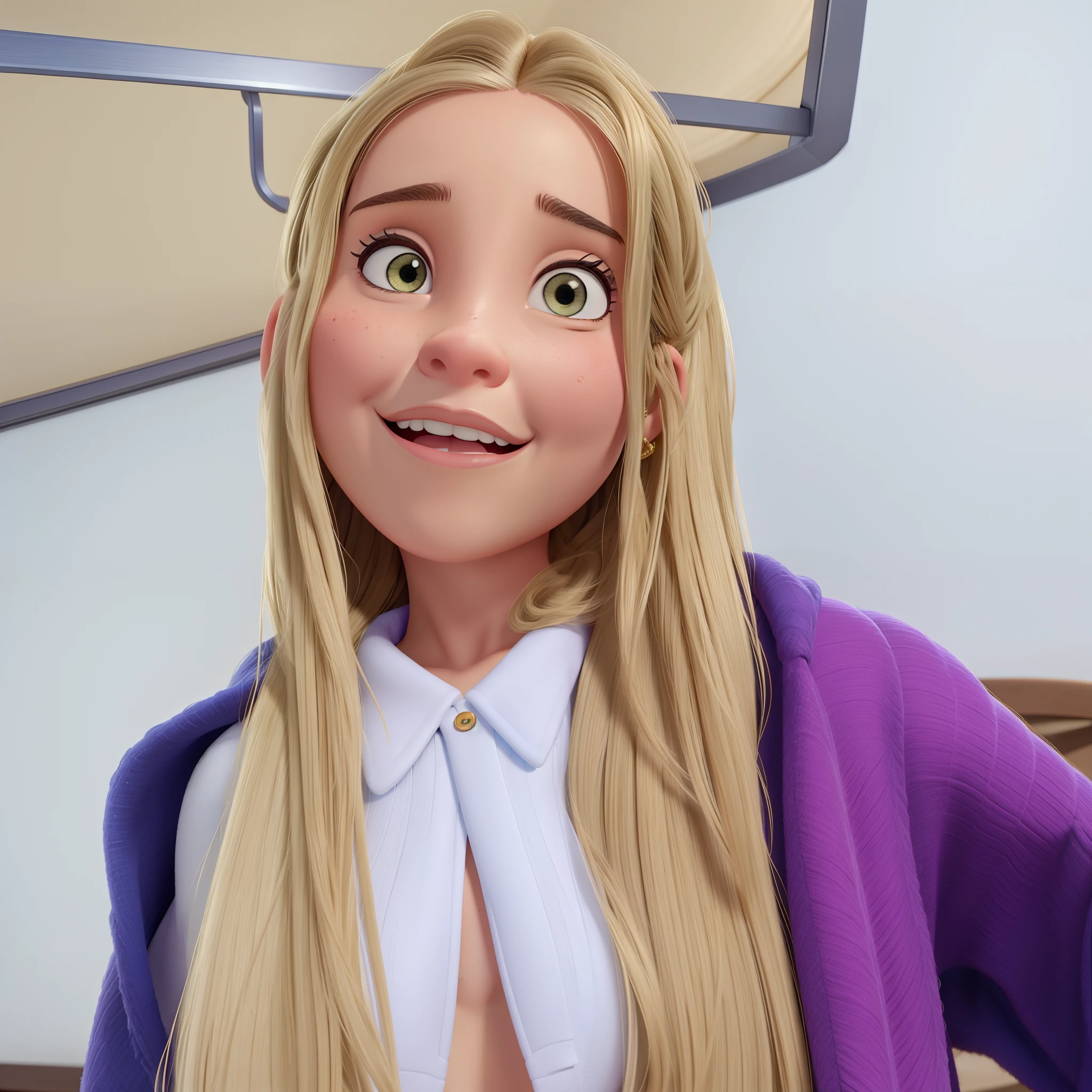 uma mulher loira estilo disney pixar vestida de mulher maravilha, alta qualidade, melhor qualidade