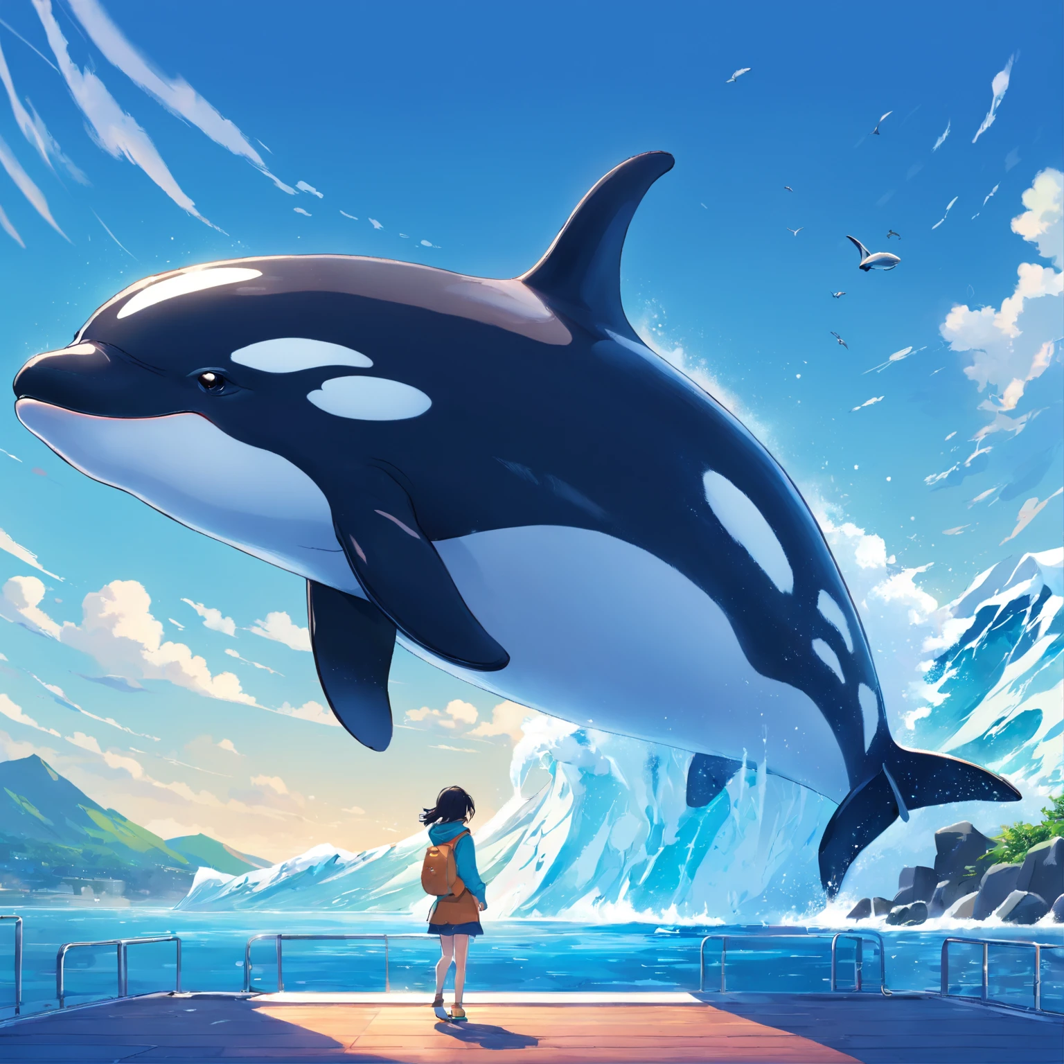 killer whale，caricaturas，