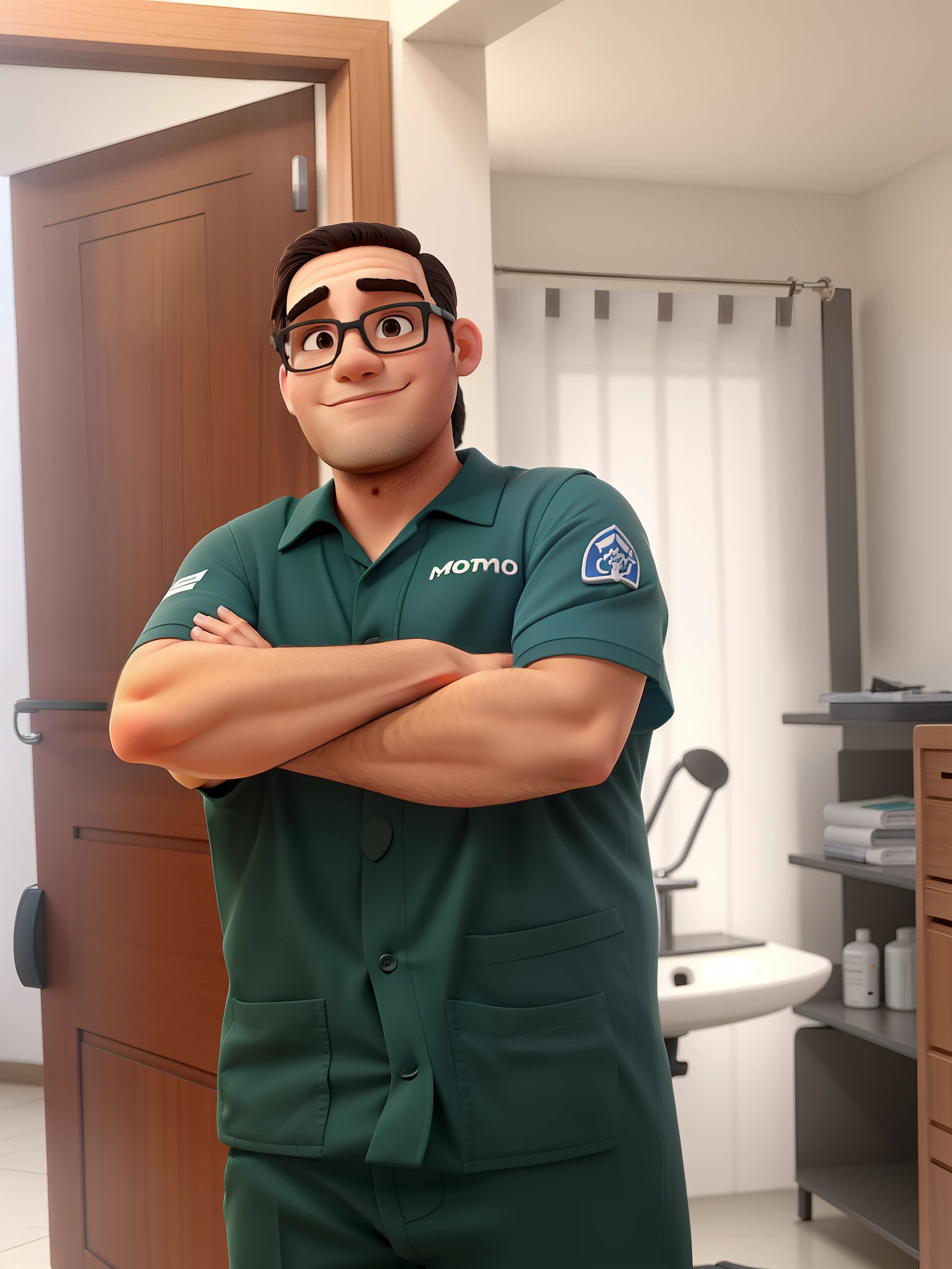 Homem jovem com roupa de medico