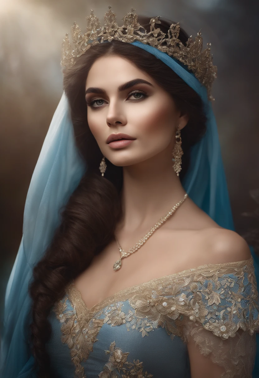 best quality, altamente detalhado, master part, ultra-detalhado, Cloud, bruxa_kalap, kalap, 1girl, heaven, azul_heaven,dia, Longas_Hair, Nublado_heaven, lua,bird, sozinho, prata_Hair, bruxa, ao ar livre