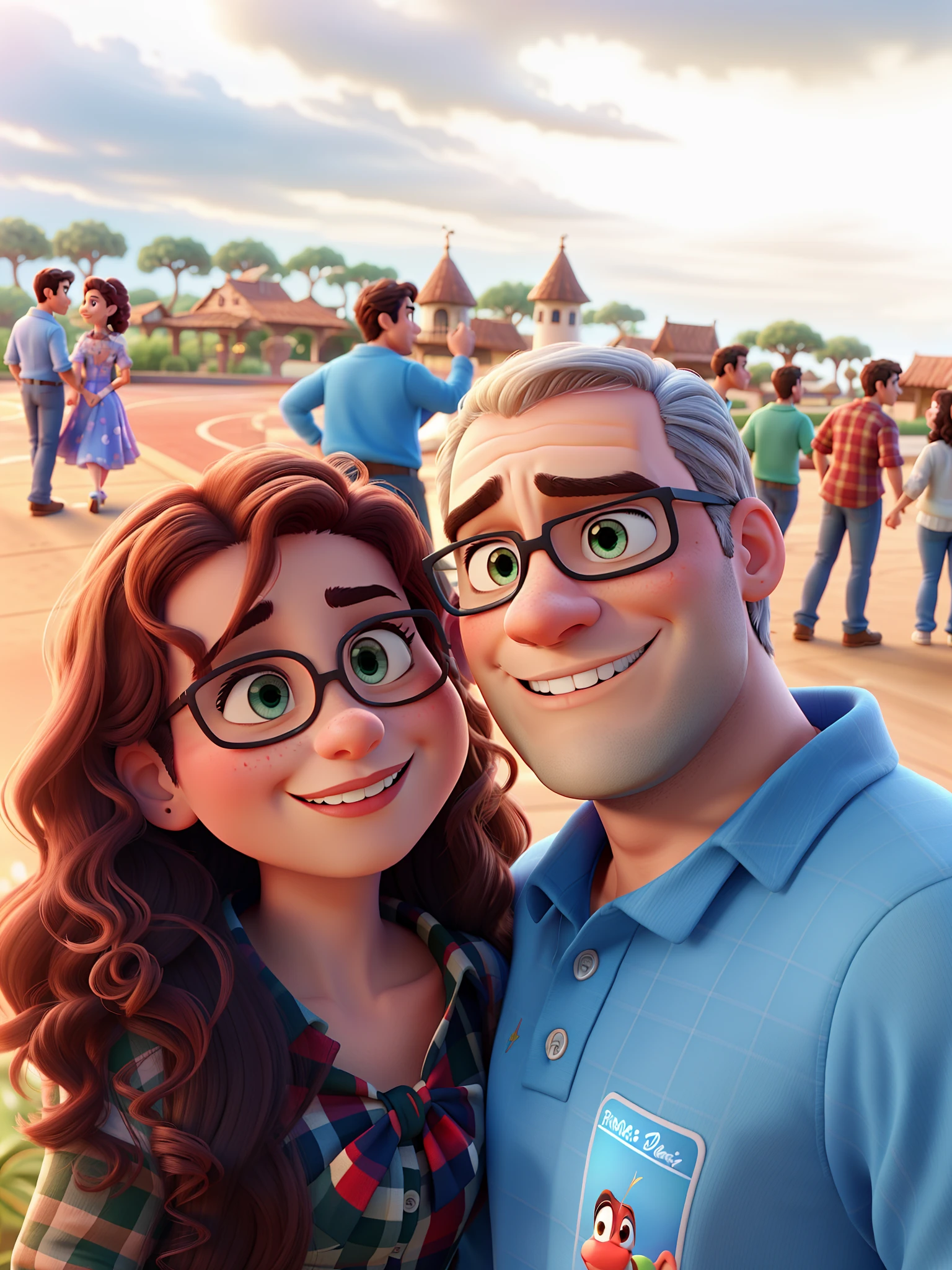 romantic couple, igual aos filmes Disney Pixar