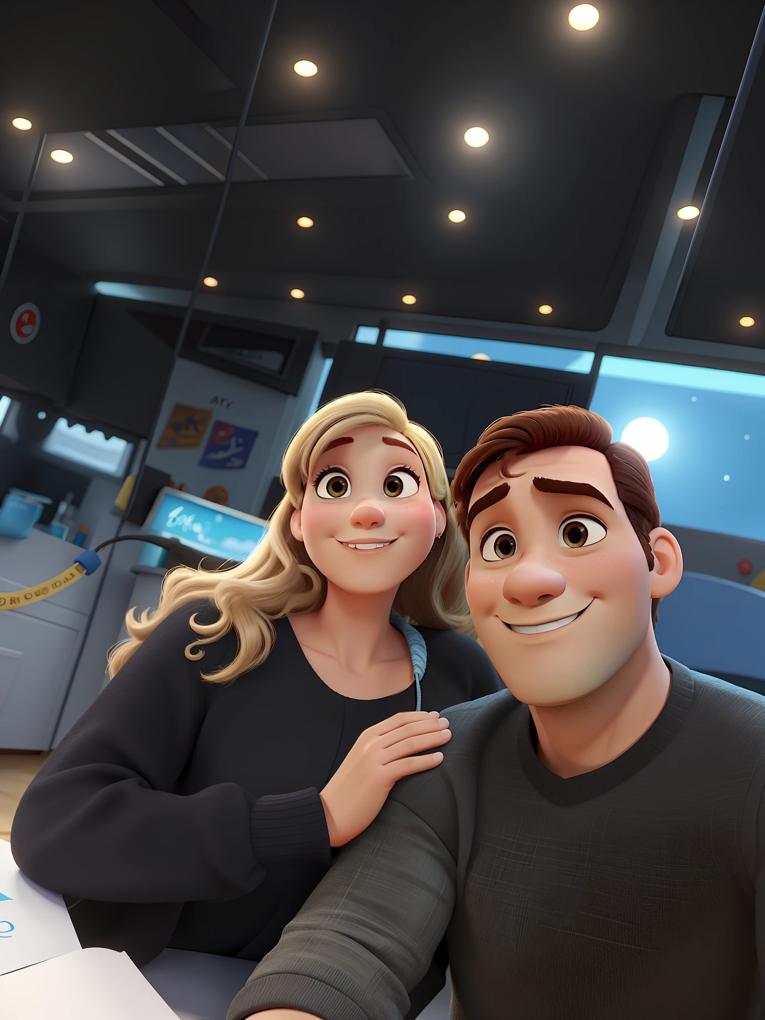 Casal estilo Disney pixar, alta qualidade, melhor qualidade