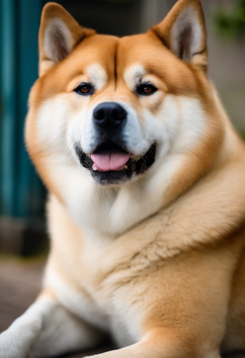 akita inu hachiko ao lado de seu dono