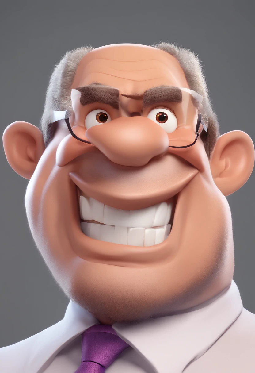 Smiling Man Illustration, sorriso insano, Homem de pele marrom com um sorriso gigante, happily smiling at the camera, sorriso atrevido, he's smiling, sorriso muito grande, Macho sorridente, foto de perfil headshot, rindo sorriso enorme, desenhando no estilo de Arte 3D, c4d, fundo de cor branco puro, estilo disney, estilo pixar render ilustracao Super Detalhe, 8k