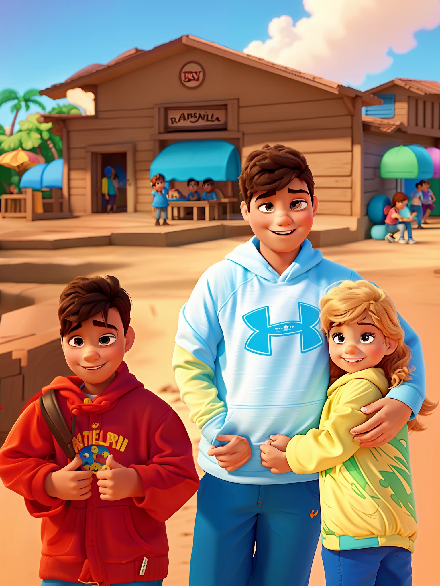 Poster no estilo Disney Pixar. Disney Pixar Style Kids, alta qualidade, melhor qualidade