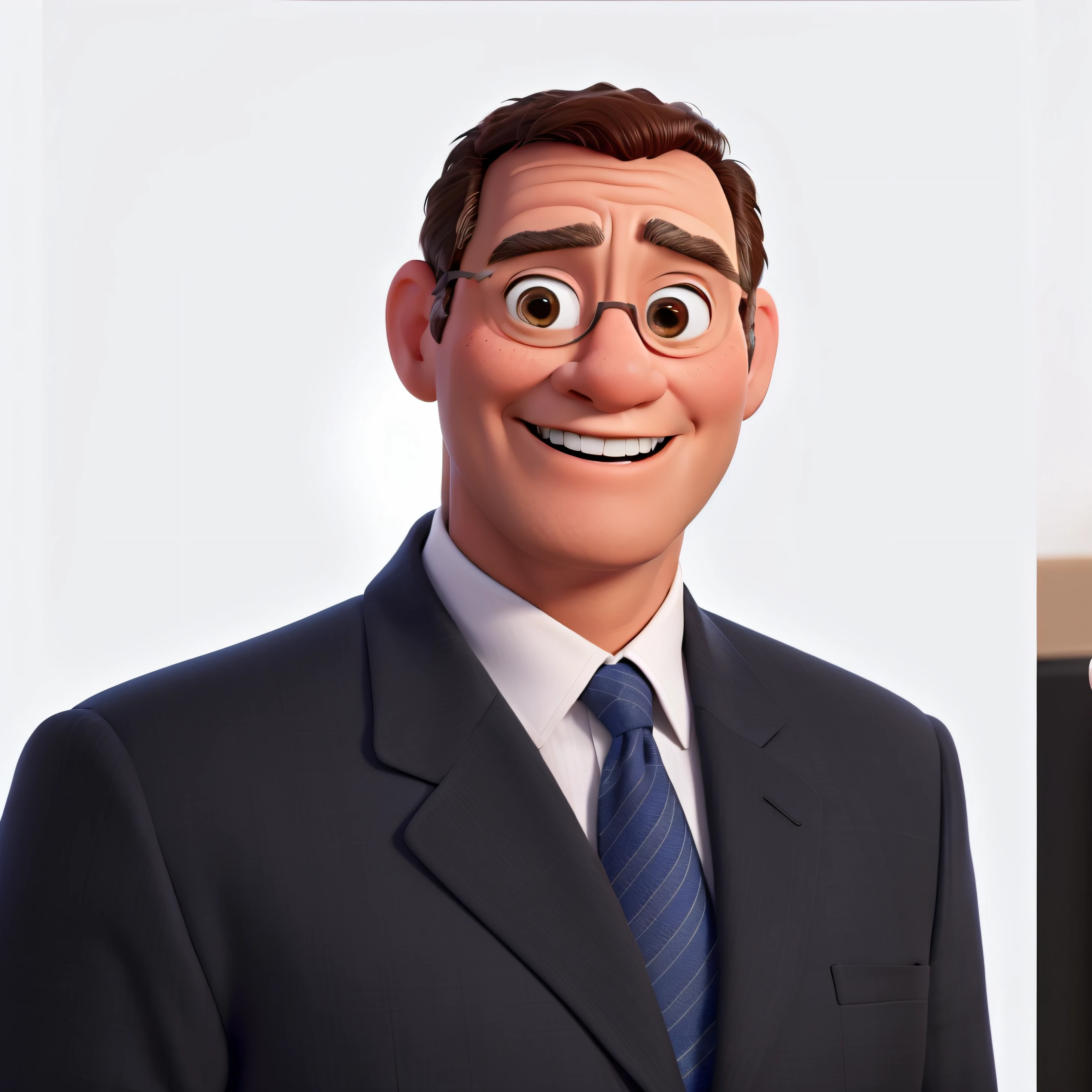Um homem de 55 anos estilo disney pixar, alta qualidade, melhor qualidade