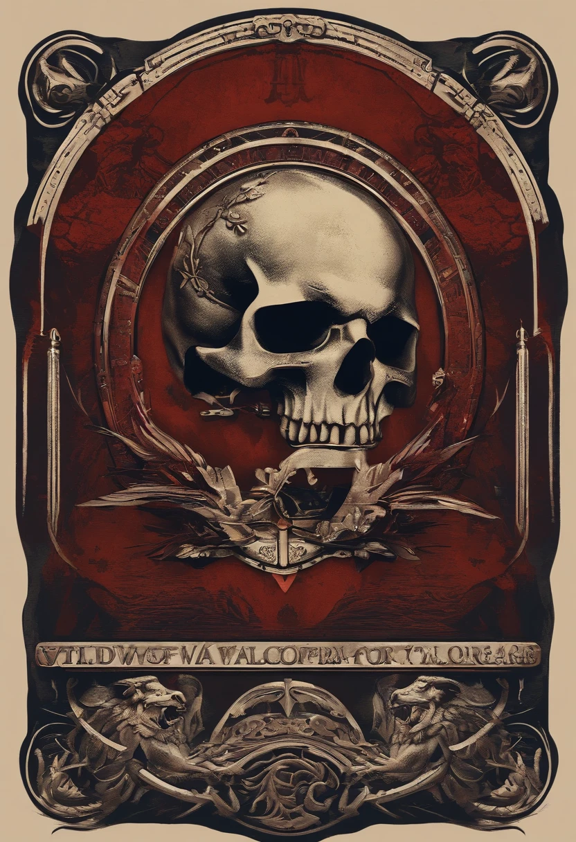 VCOD logo design, war style, iron