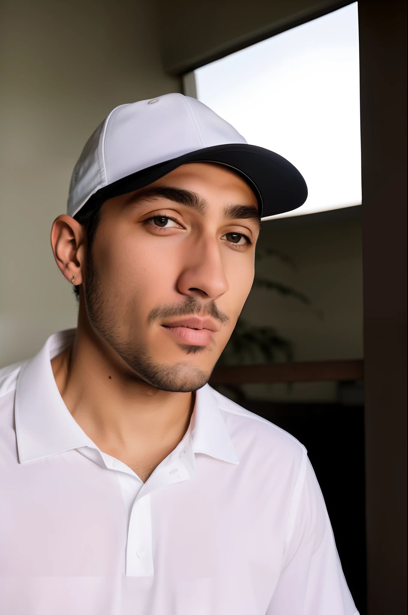 There's a man wearing a white shirt and a white hat, Miguel Iglesias, Retrato de Danny Gonzalez, José Moncada, caio santos, david rios ferreira, Retrato tirado 8 K, andres rios, foto de um homem, danilo torres, Tony Sandoval. 8 k realista, taken in the early 2020s, Omar Ortiz, Alejandro