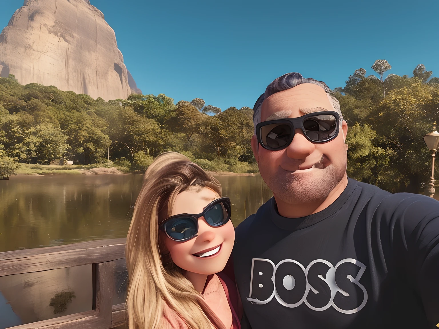 um homem e uma mulher estilo disney pixar, alta qualidade, melhor qualidade