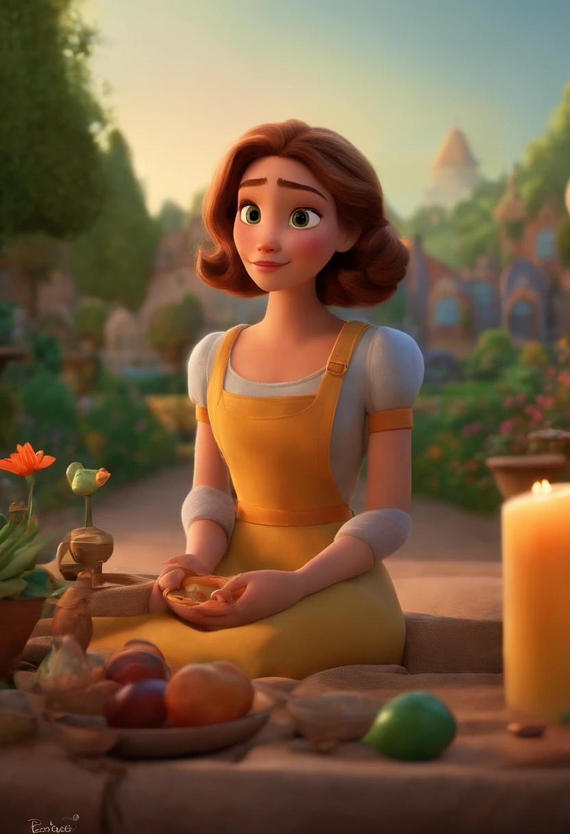 Um filme inspirado na Disney Pixar (MENINA BRANCA JOVEM COM CABELO GRANDE LISO ) dentro A cena estar na arte distinta do estilo PIXAR, descolada e estilosa, OLHOS VERDES
