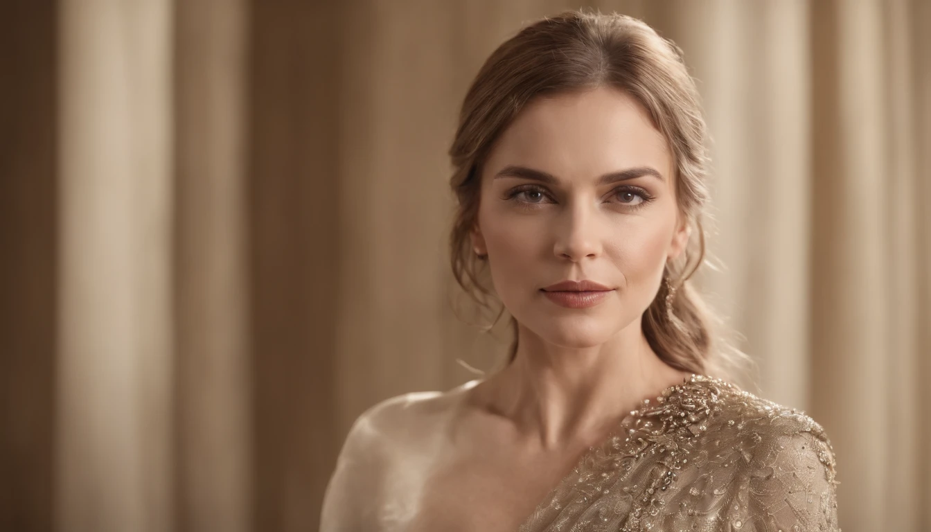 Mulher elegante com mais de 50 anos, roupa sexy com seios cheios e coxas grossas