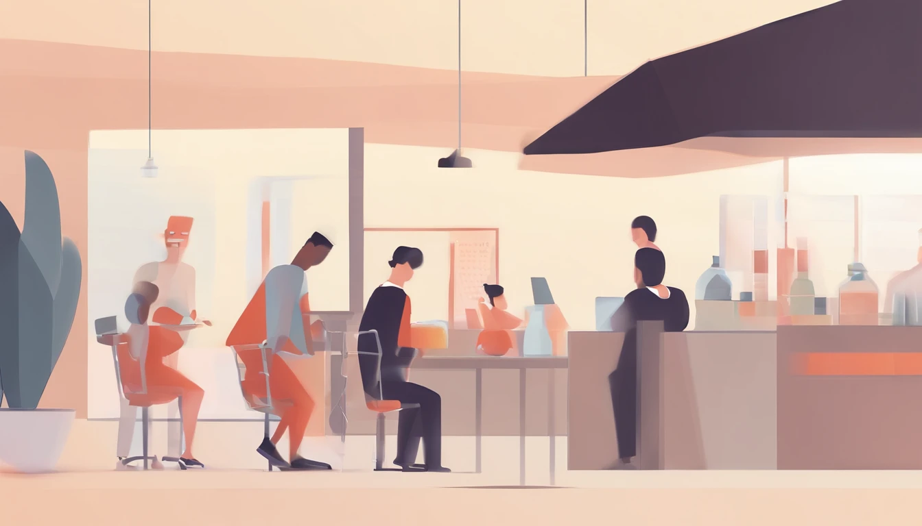 illustration,multiple persons,There are many people doing different things,Someone is doing production,Someone is teaching,Someone is doing a science experiment,Someone is playing football,Someone is drawing,Do a lot of different things