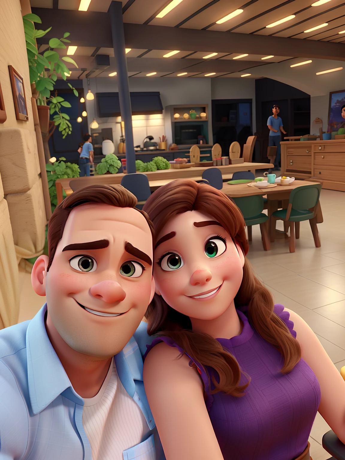 Mulher e homem estilo Disney pixar ,alta qualidade,melhor qualidade