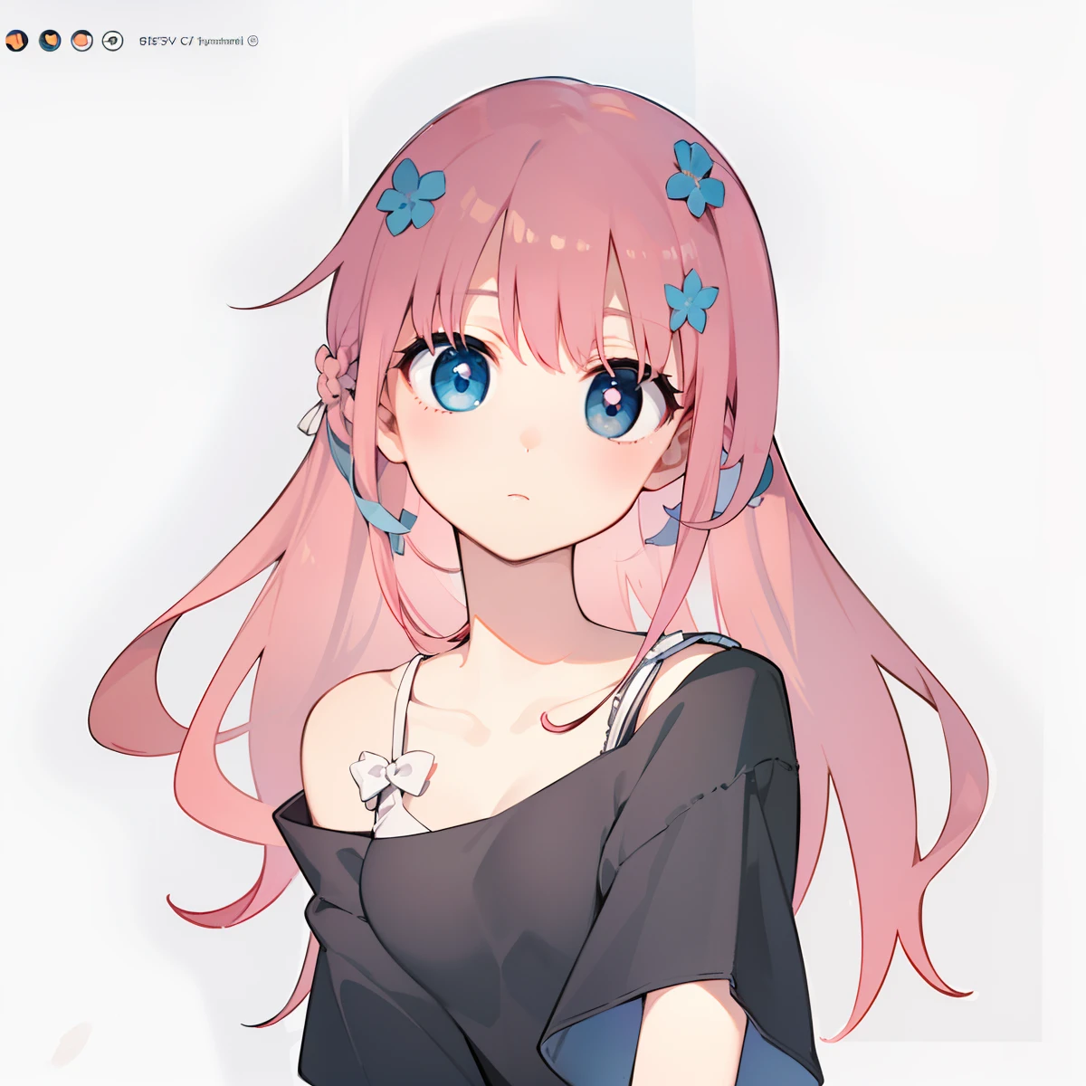 nodokaharamura, Haramura Notoka, Blue eyes, , Long hair, Pink hair, bow,
, (illustration:0.8), (Beautiful detailed eyes:1.6), Extremely detailed face, Perfect lighting, Extremely detailed CG, (Perfect hands, Perfect anatomy),