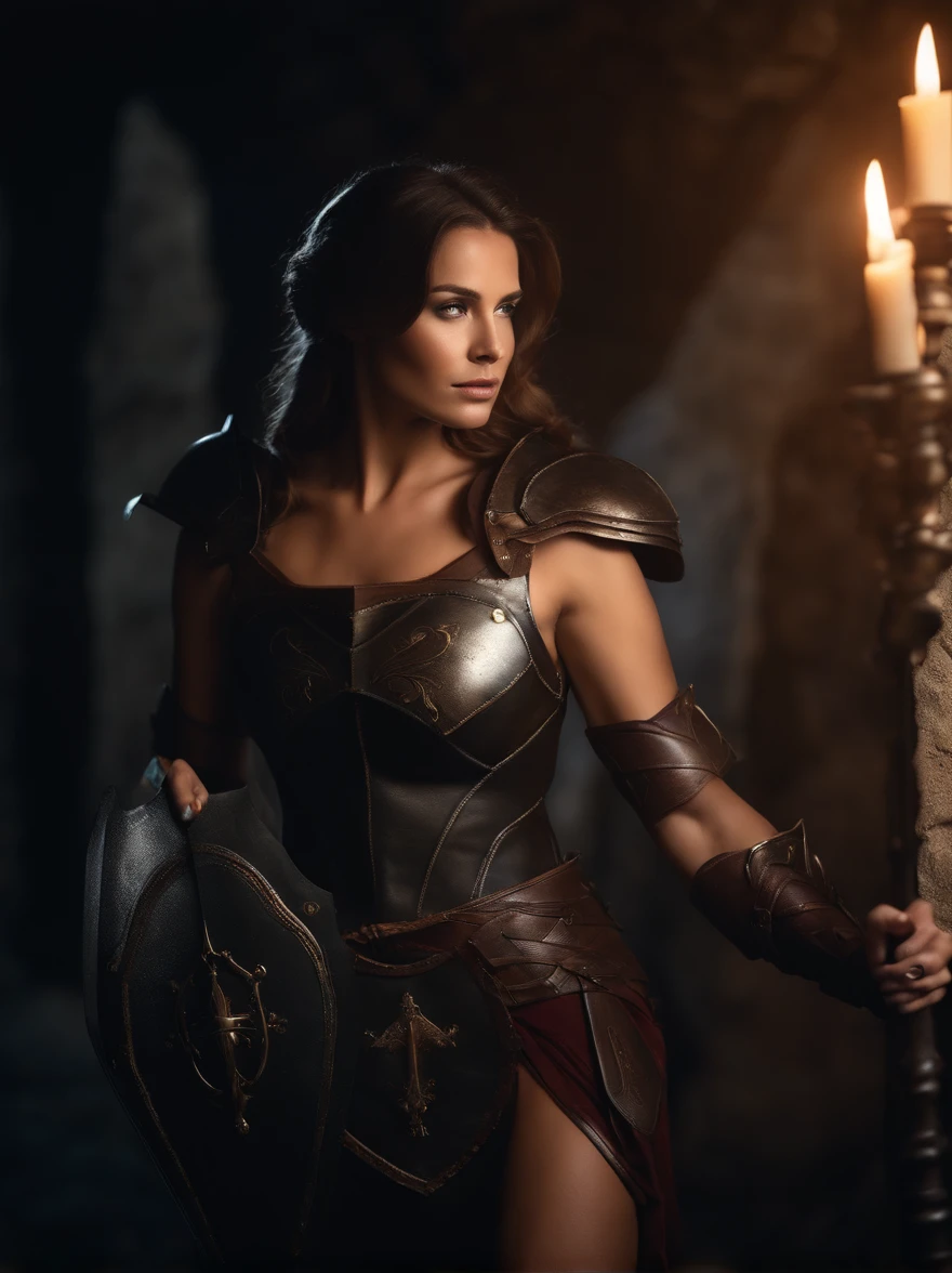 Woman in leather dress posing in cave, Paladin Fantasy Women, Gorgeous Paladin Girls, 4k fantasy art, of a beautiful female knight., Beautiful warrior woman, female warrior, beautiful female knight, Armor Knight Women's Bikini, Fantasy Warrior, epic exquisite character art, portrait of female paladin, girl in armor, fantasy woman, epic fantasy digital art style
