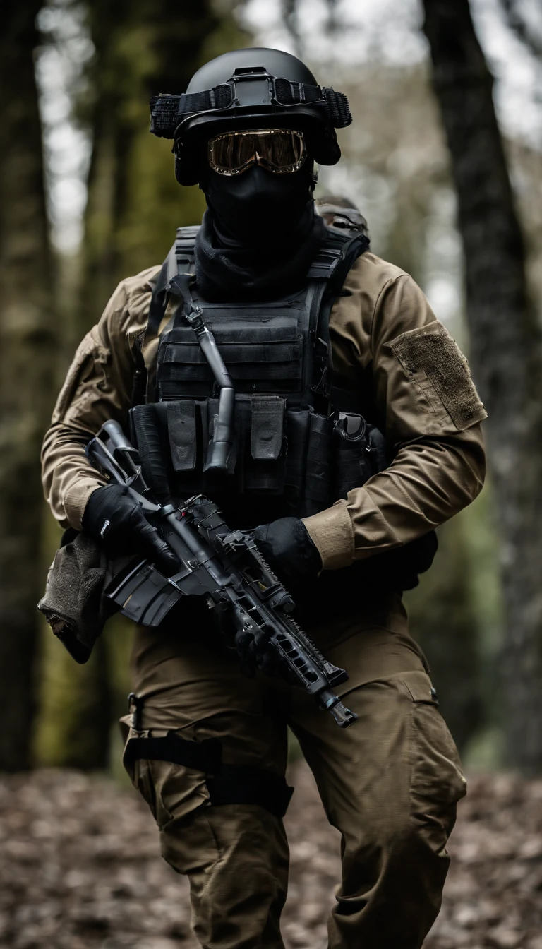 (Best quality,4K,8K,A high resolution,Masterpiece:1.2),Ultra-detailed,(Realistic,Photorealistic,photo-realistic:1.37), One of them wore a black SWAT uniform,Man in black helmet, A man in a black mask holds a gun, Air rifle CQB, French Special Operations, realistic soldiers, Soldiers in tactical equipment, tactical gear, cinematic —ar 16:9, realistic military equipment, Tactical armor, Black tactical equipment, combat outfit, Futuristic soldier costume, special forces security(Best quality,4K,8K,A high resolution,Masterpiece:1.2),Ultra-detailed,(Realistic,Photorealistic,photo-realistic:1.37), One of them wore a black SWAT uniform,Man in black helmet, A man wearing a black skull mask holds a gun, assault rifle,CQB, French Special Operations, realistic soldiers, Soldiers in tactical equipment, tactical gear, cinematic —ar 16:9, realistic military equipment, Tactical armor, Black tactical equipment, combat outfit, Futuristic soldier costume, special forces security,FBI official,Zombie crisis,Zombie background,There was chaos,Police shoot at zombies